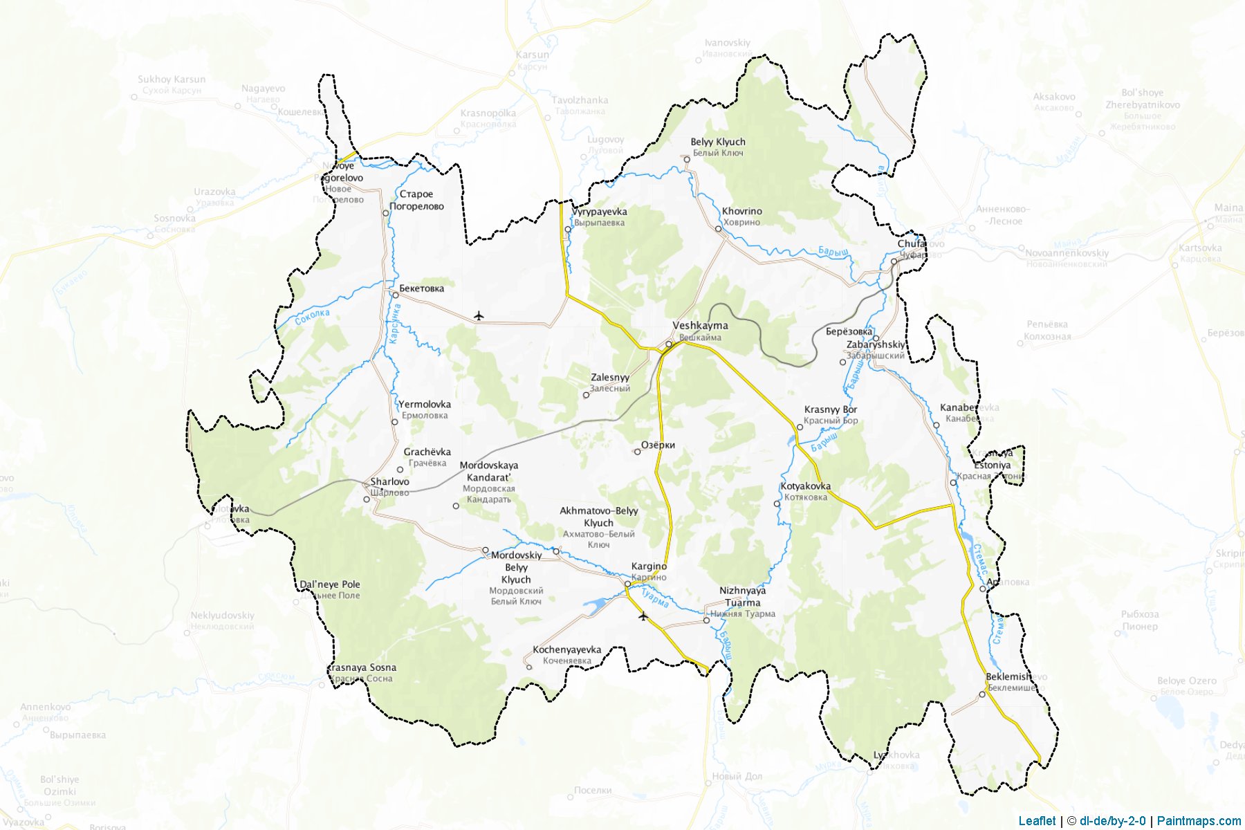 Veshkajmskiy (Ulyanovsk) Map Cropping Samples-1