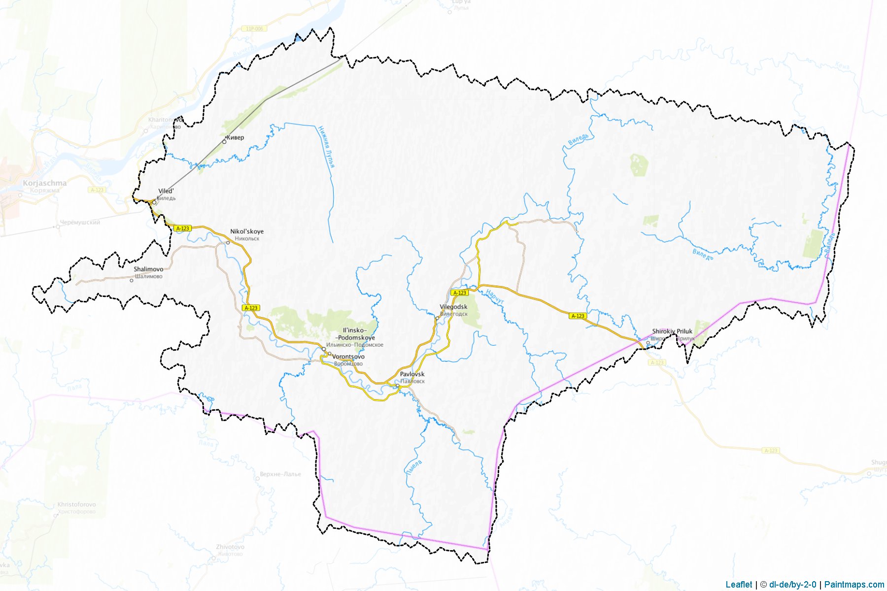 Vilegodskiy (Arhangelsk) Haritası Örnekleri-1