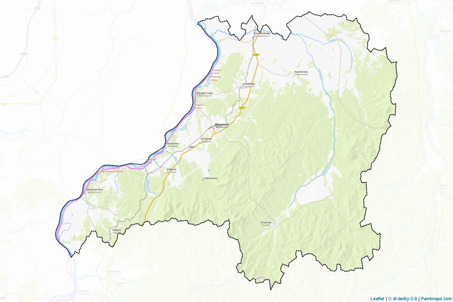 Muestras de recorte de mapas Vjazemskiy (Khabarovsk)-1