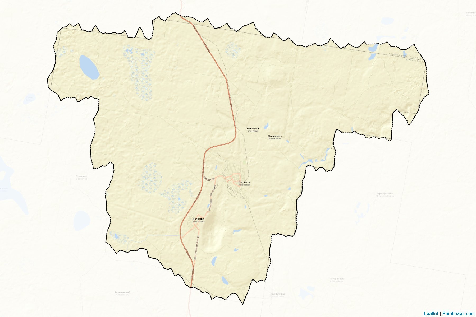 Volchanskiy (Sverdlovsk) Map Cropping Samples-2