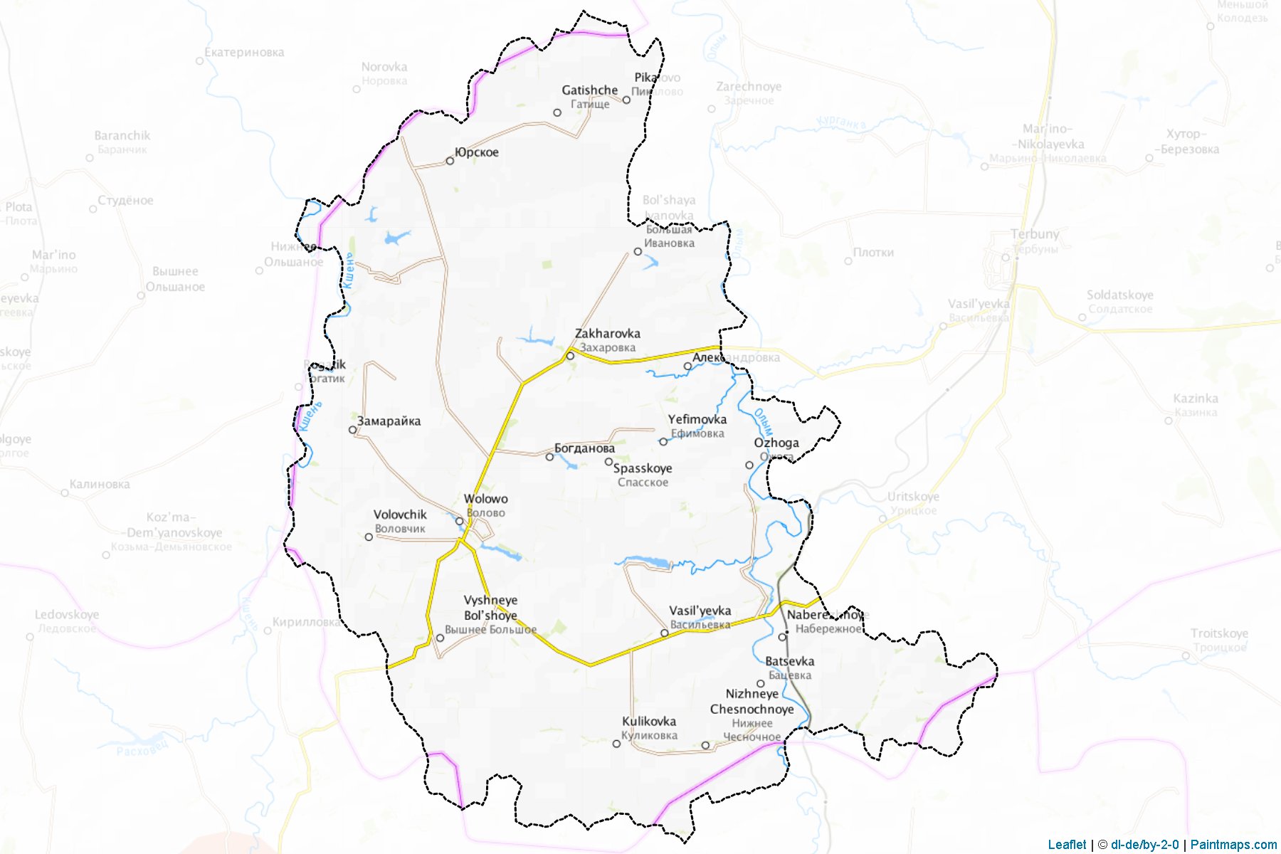 Muestras de recorte de mapas Volovskiy (Lipetsk)-1