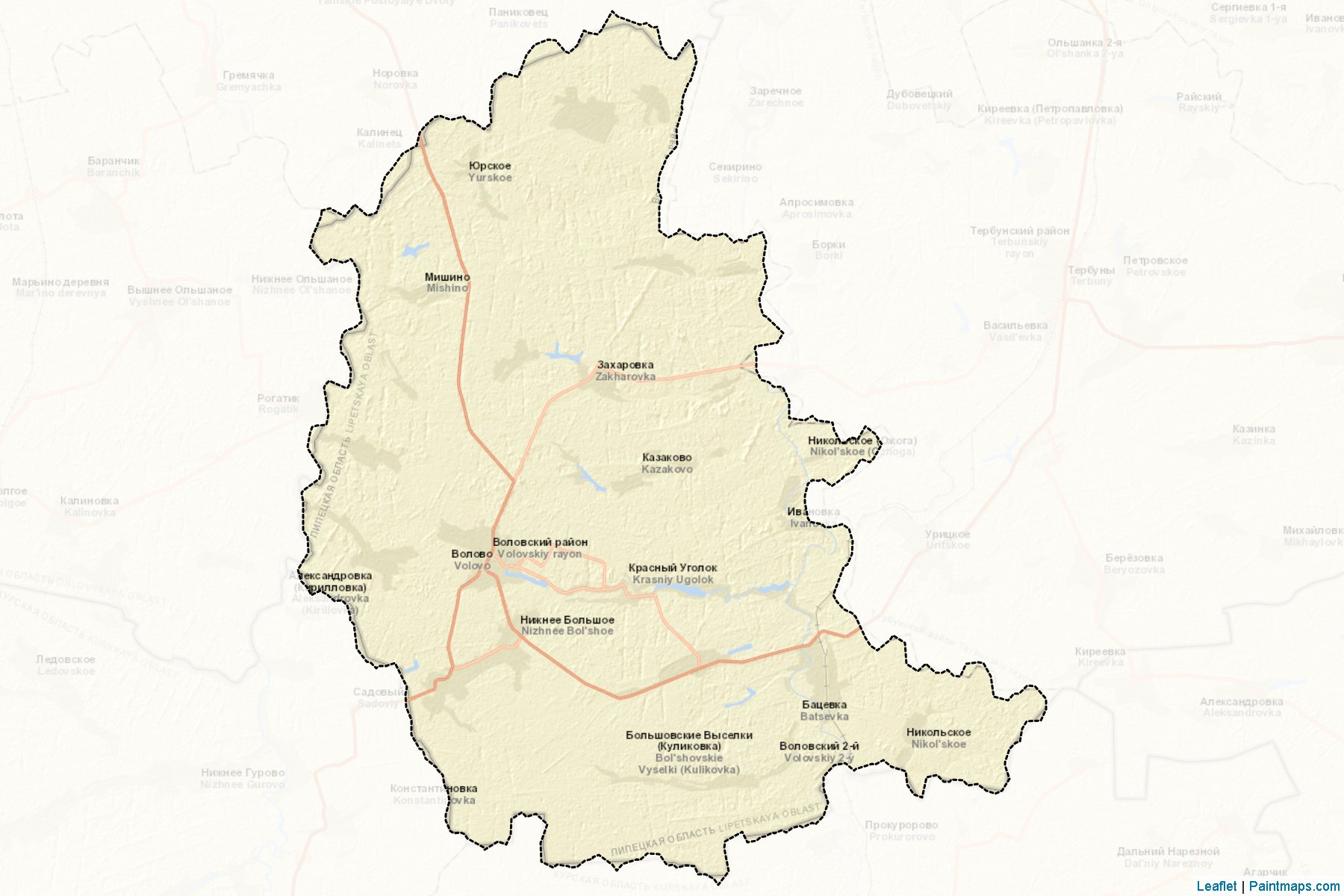 Muestras de recorte de mapas Volovskiy (Lipetsk)-2