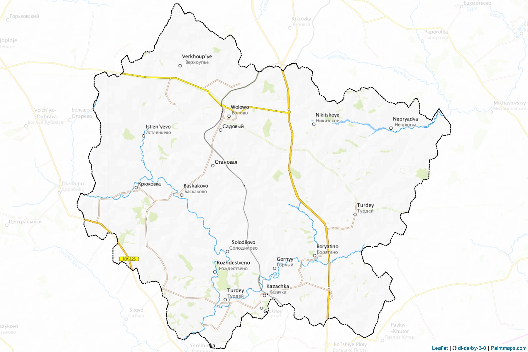 Muestras de recorte de mapas Volovskiy (Tula)-1