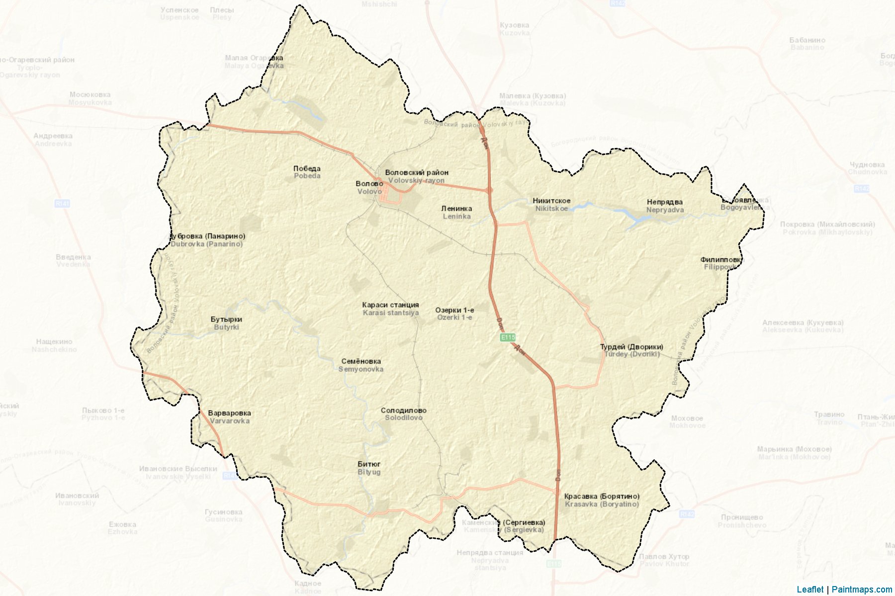 Muestras de recorte de mapas Volovskiy (Tula)-2