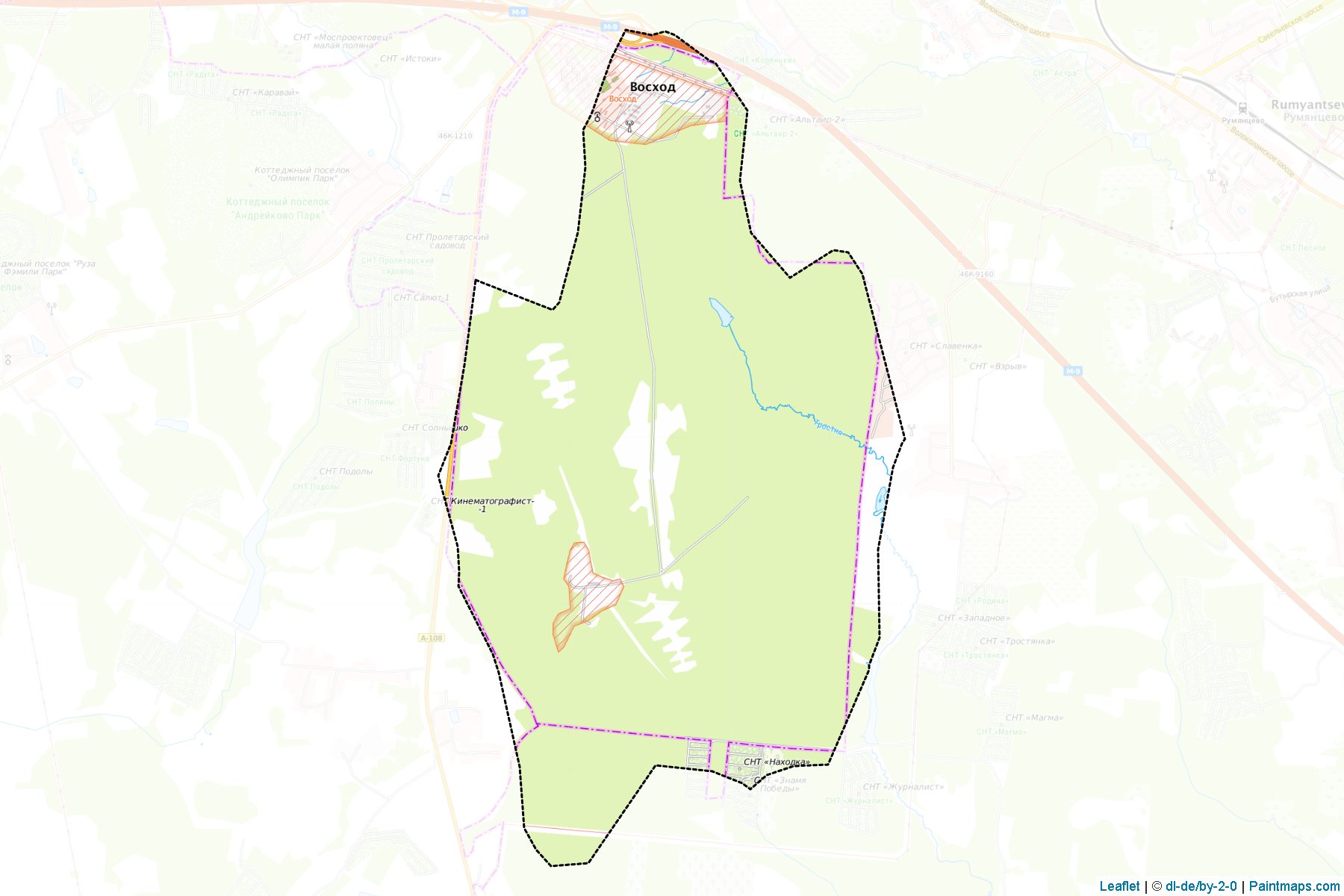 Muestras de recorte de mapas Voskhod (Moscow Oblast)-1