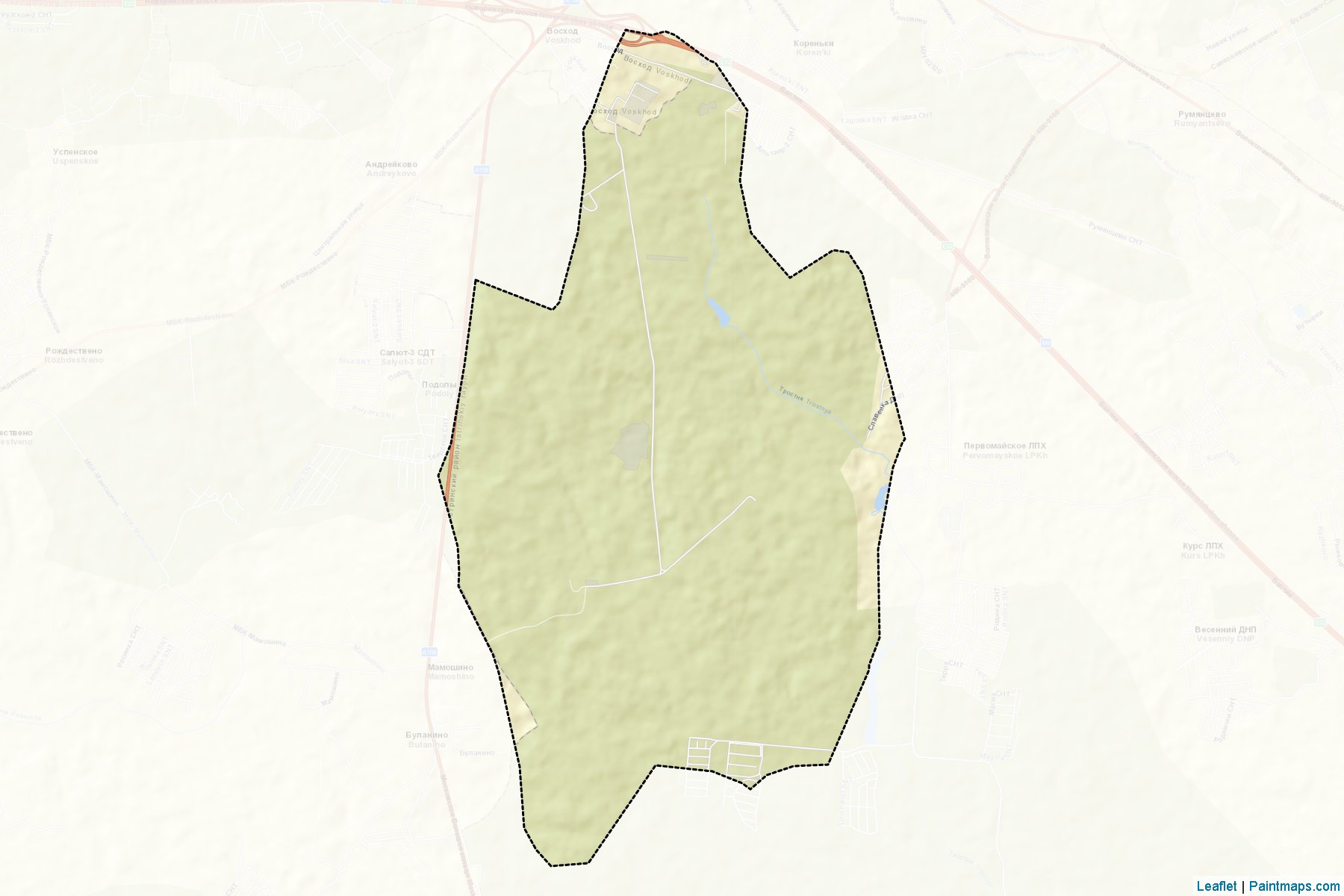 Voskhod (Moscow Oblast) Map Cropping Samples-2