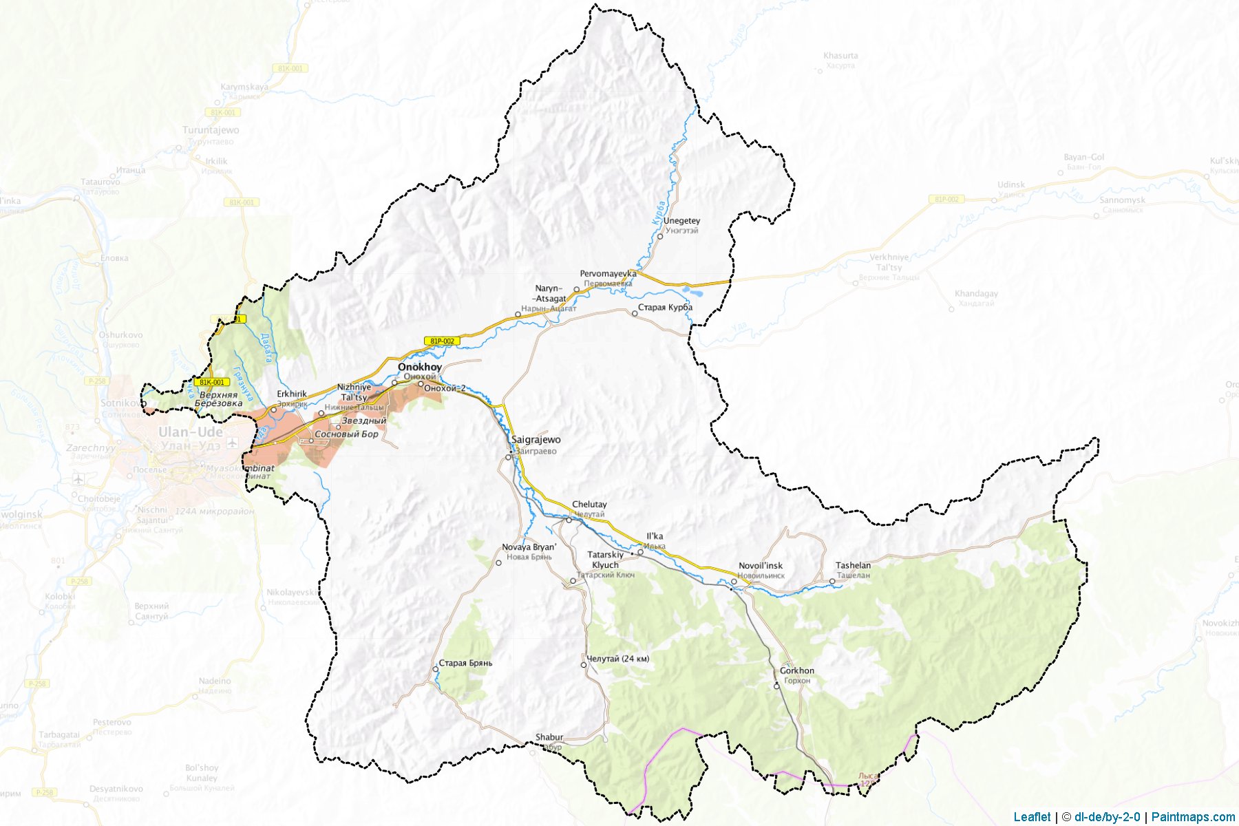 Zaigraevskiy (Buryat) Map Cropping Samples-1