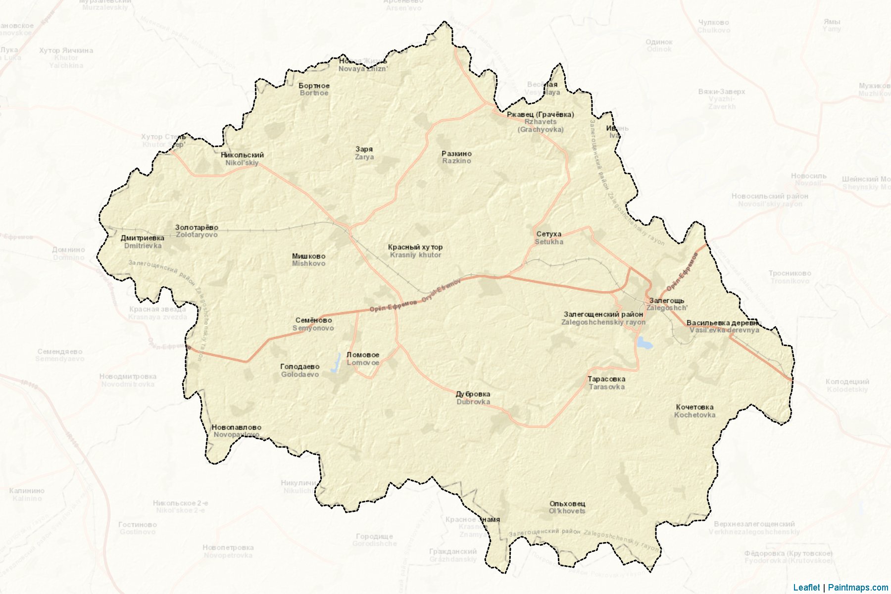 Zalegoshhenskiy (Oryol) Map Cropping Samples-2