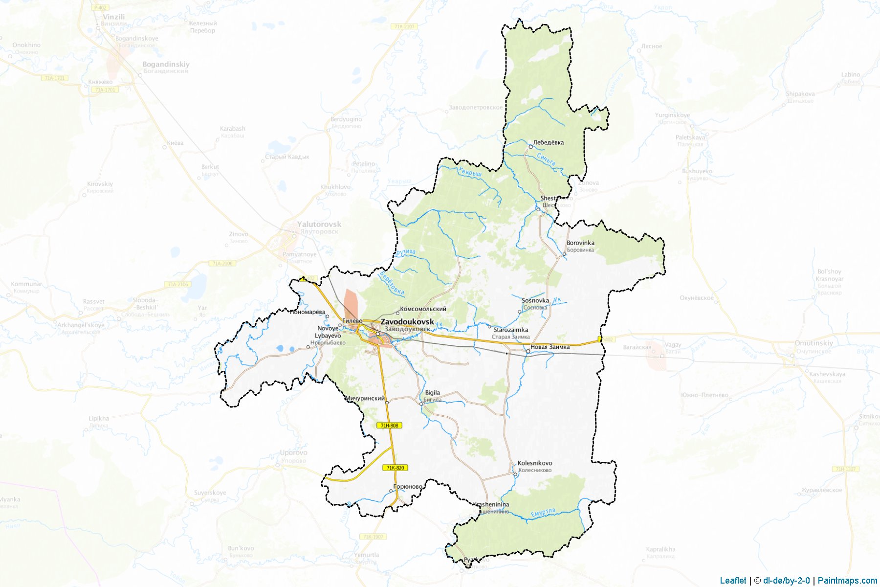 Zavodoukovsk (Tyumen) Map Cropping Samples-1