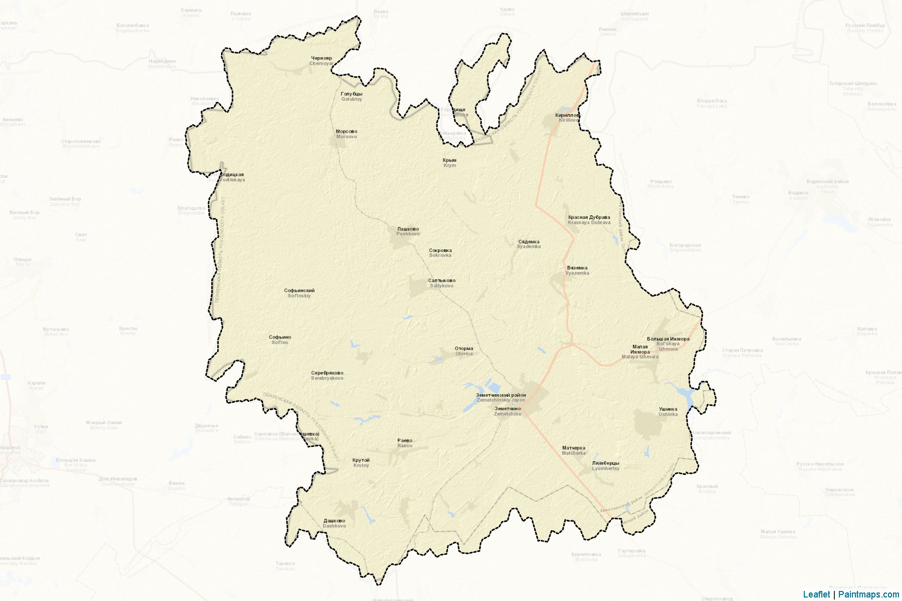 Zemetchinskiy (Penza) Map Cropping Samples-2