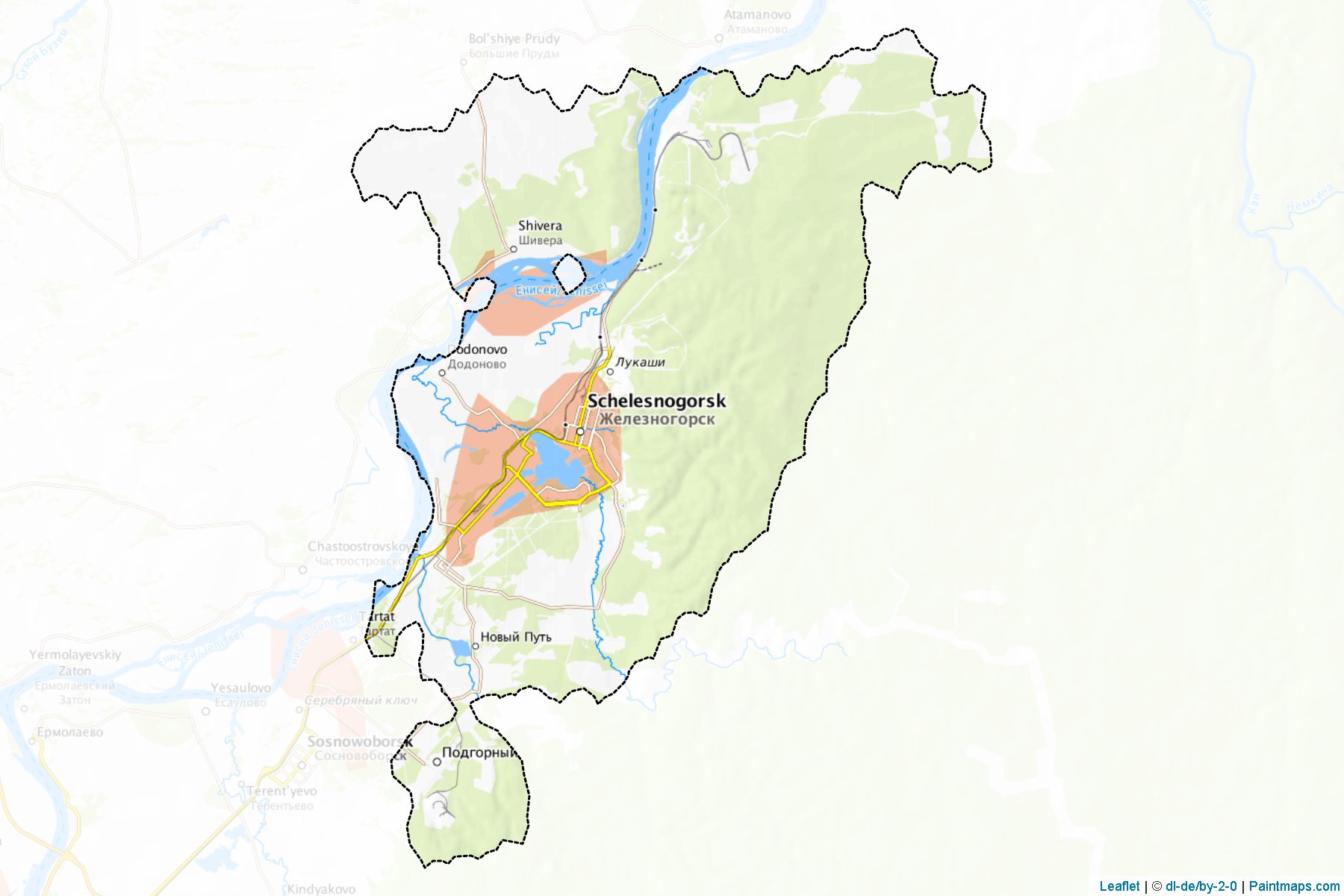 Zheleznogorsk (Krasnoyarsk) Map Cropping Samples-1