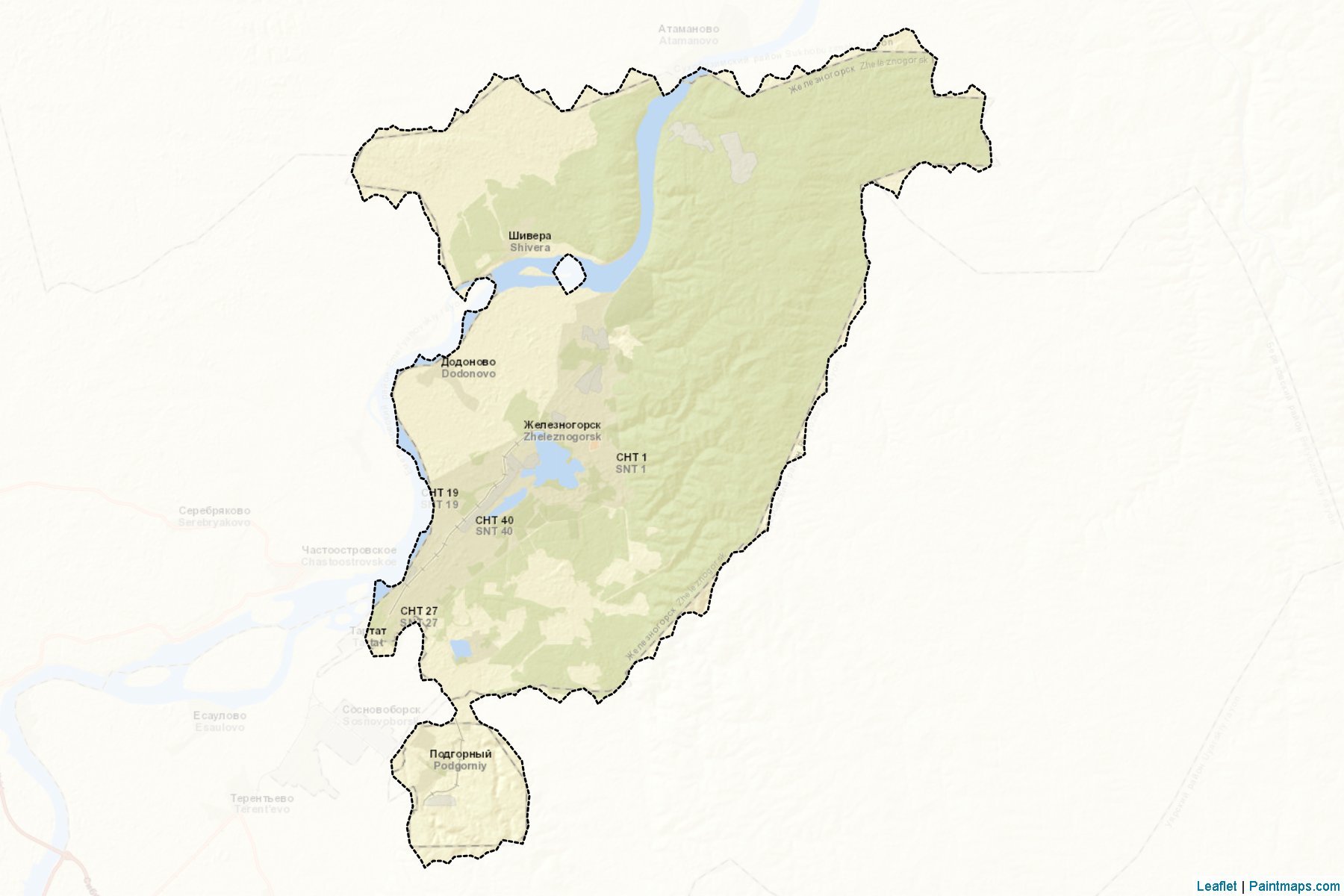 Muestras de recorte de mapas Zheleznogorsk (Krasnoyarsk)-2