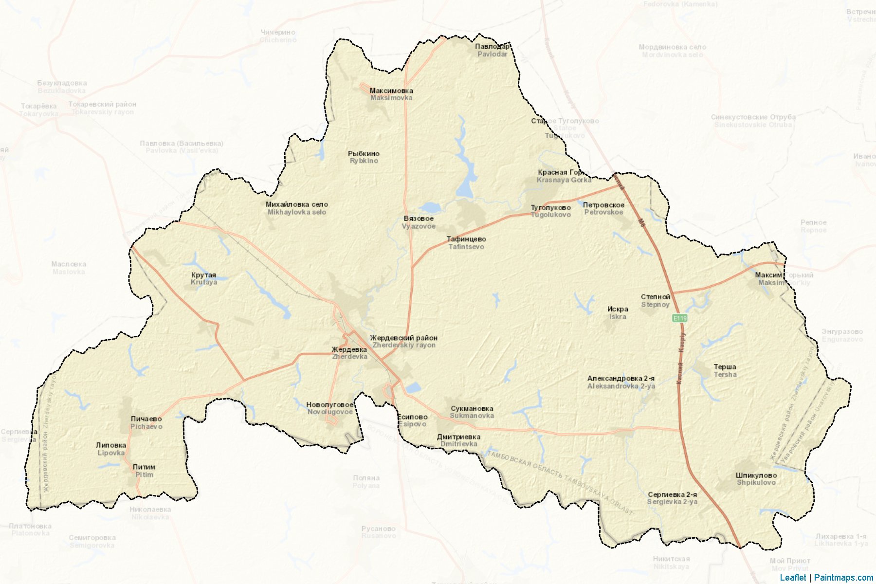 Zherdevskiy (Tambov) Map Cropping Samples-2