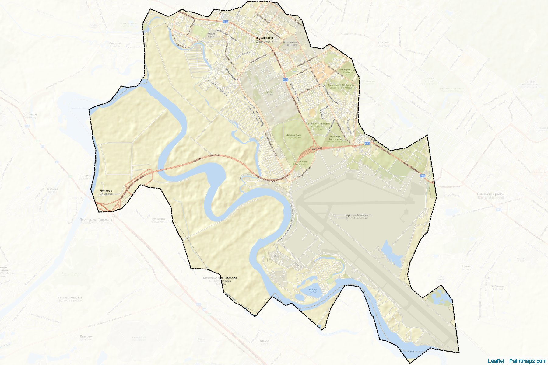 Zhukovskiy (Moscow Oblast) Map Cropping Samples-2