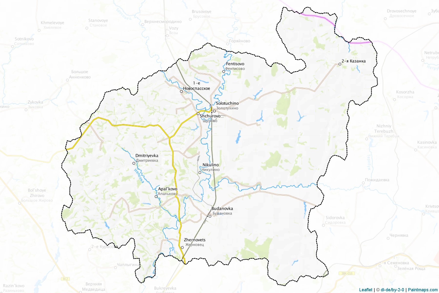 Muestras de recorte de mapas Zolotukhinskiy (Kursk)-1