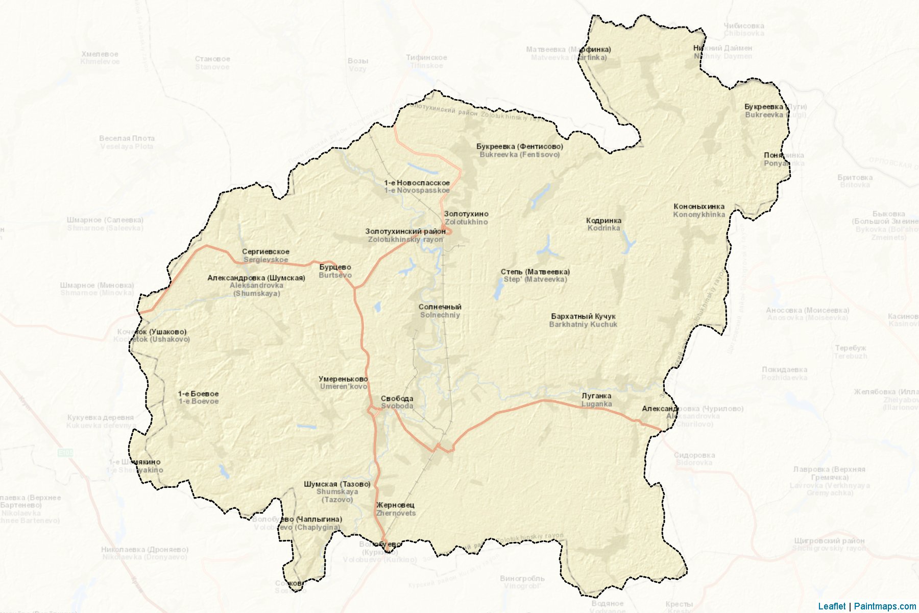 Muestras de recorte de mapas Zolotukhinskiy (Kursk)-2