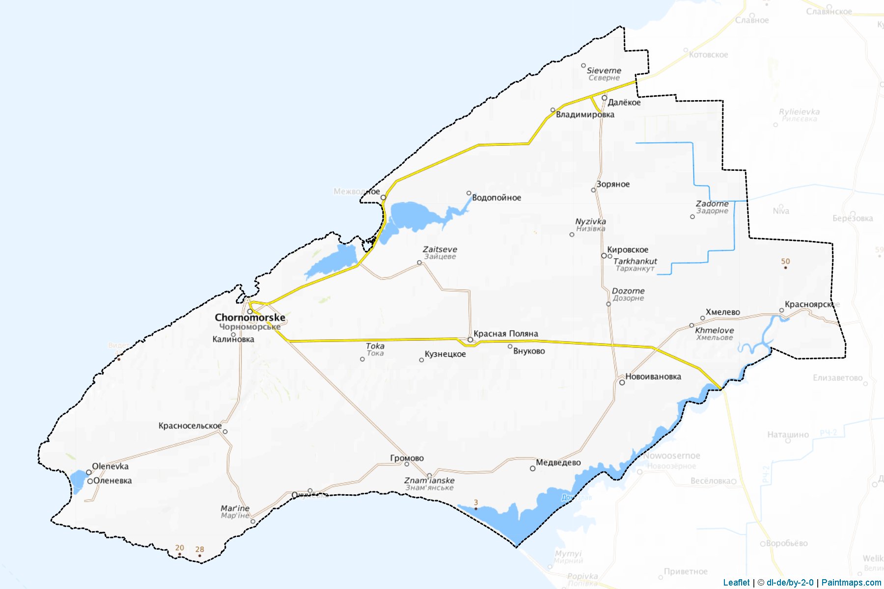 Chornomorskyi (Crimea) Map Cropping Samples-1
