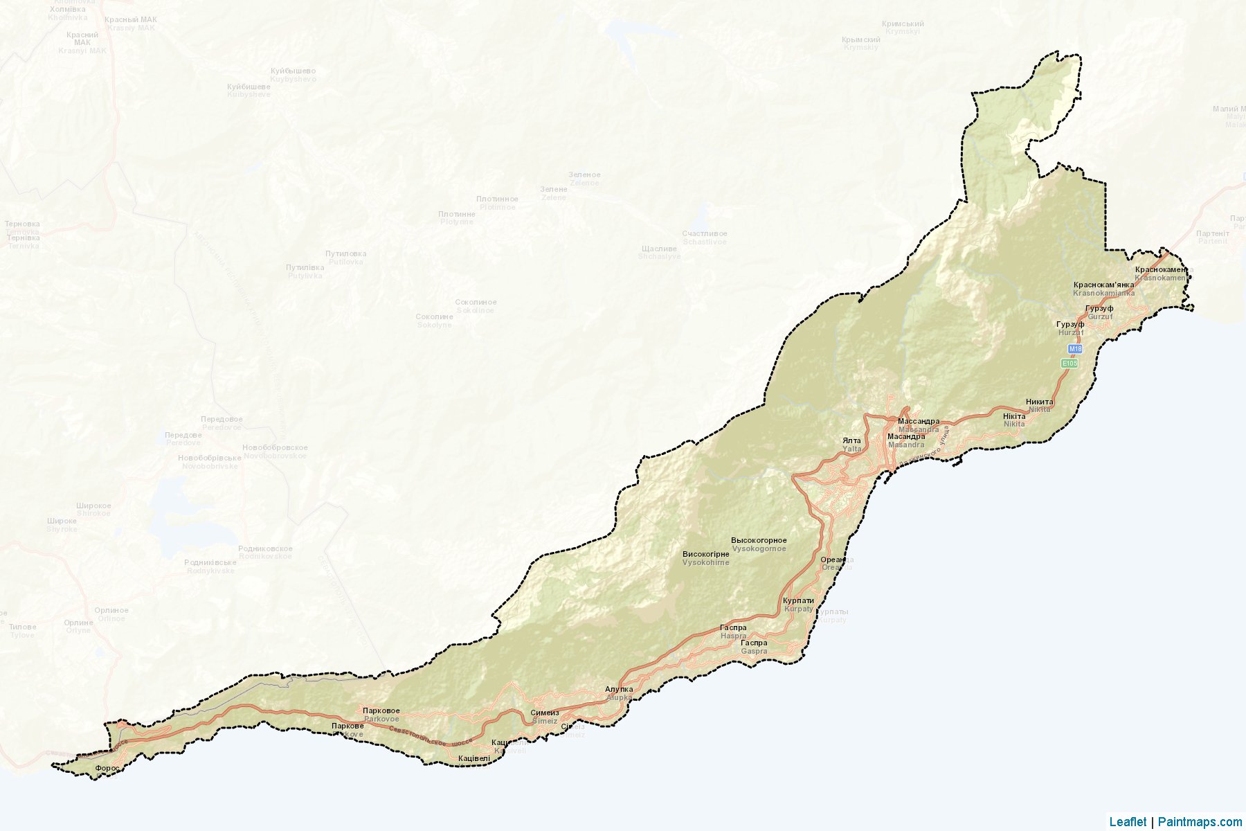Yaltynska (Crimea) Map Cropping Samples-2