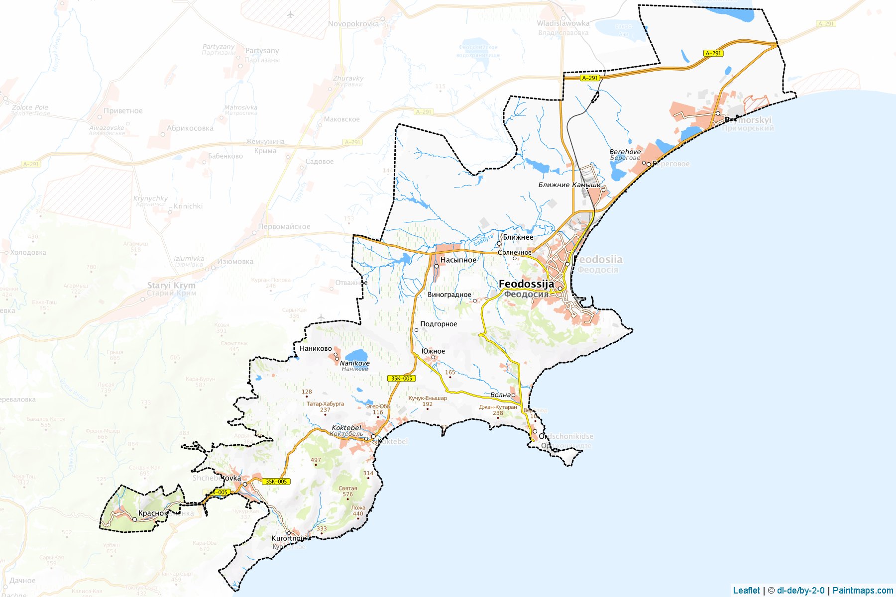 Feodosiiska (Crimea) Map Cropping Samples-1
