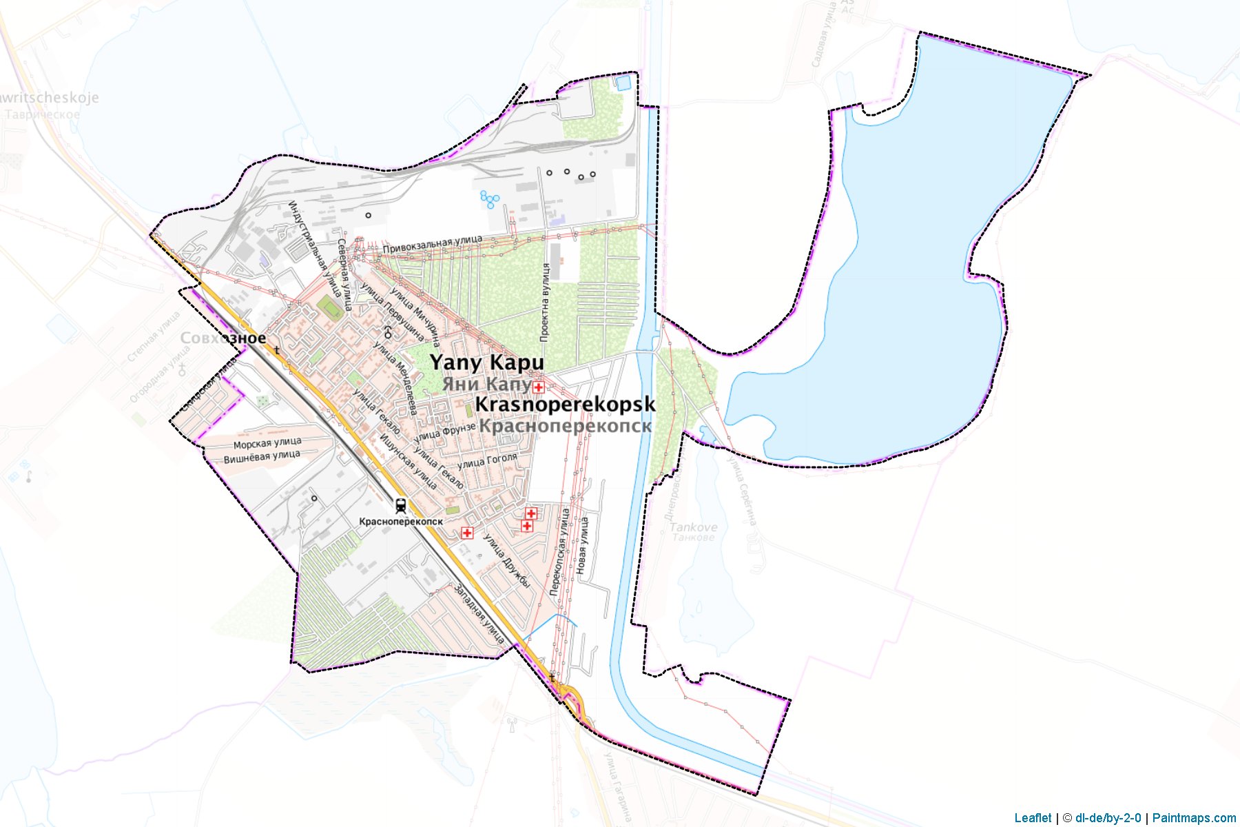 Krasnoperekopska (Crimea) Map Cropping Samples-1