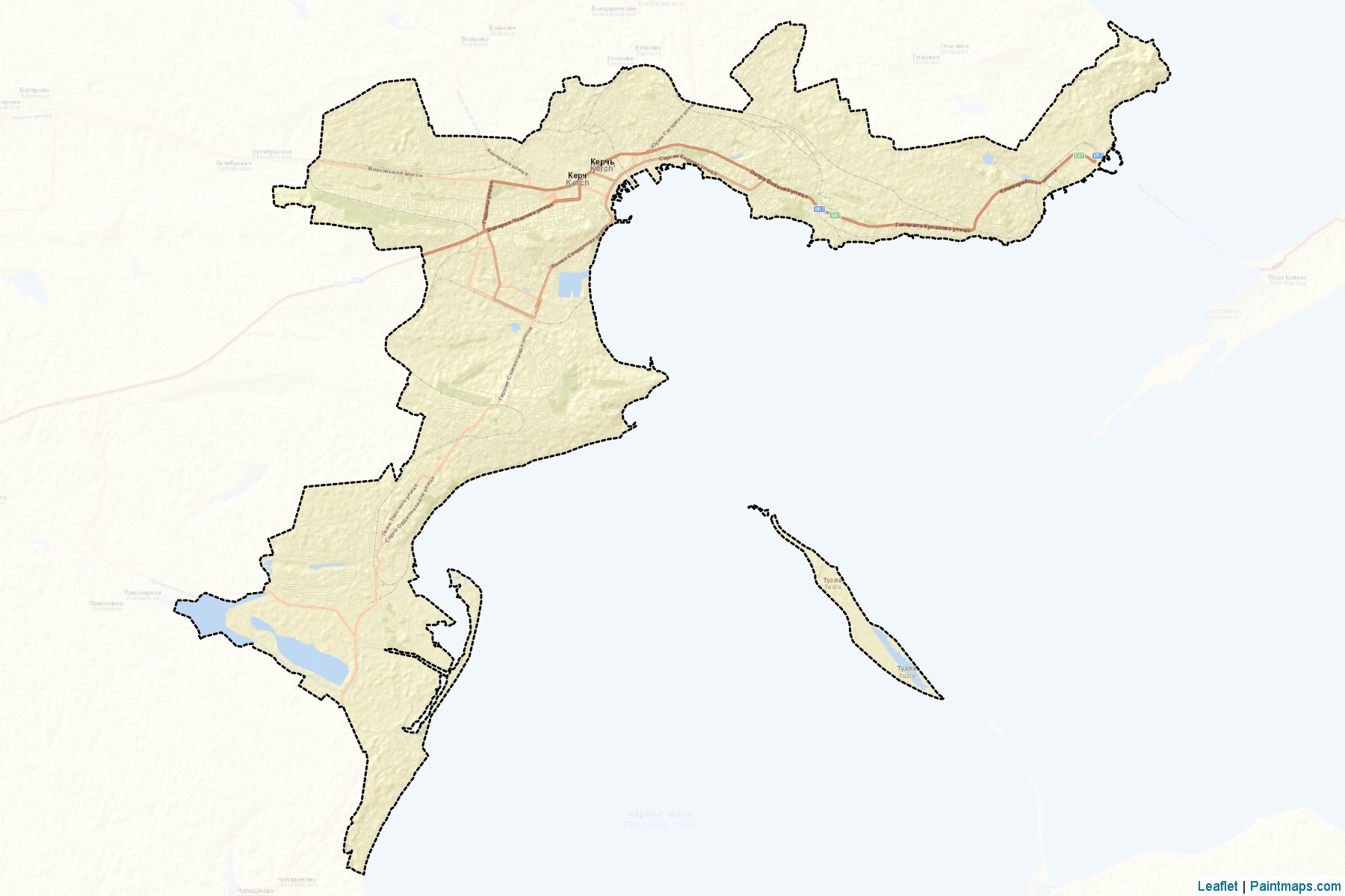 Kerchenska (Crimea) Map Cropping Samples-2
