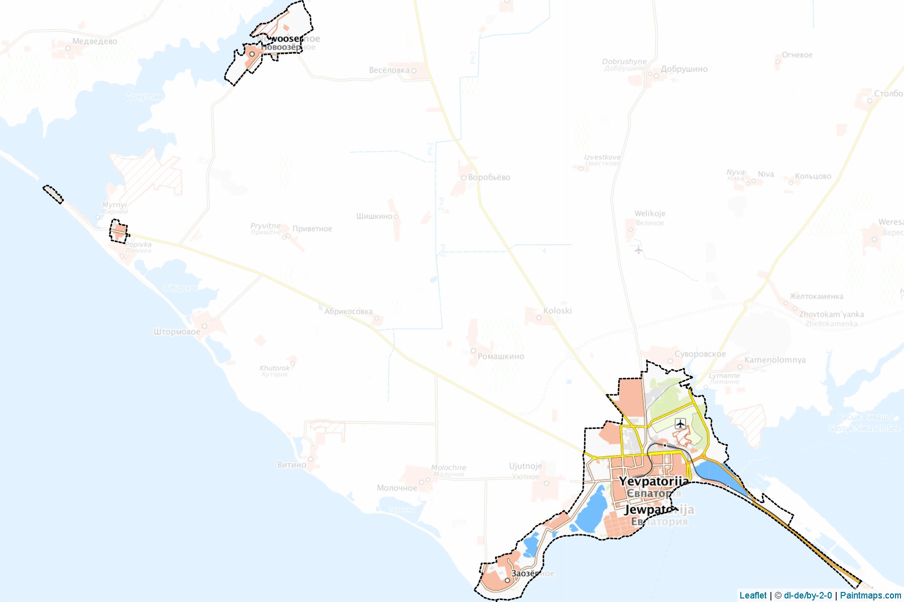 Yevpatoriiska (Crimea) Map Cropping Samples-1
