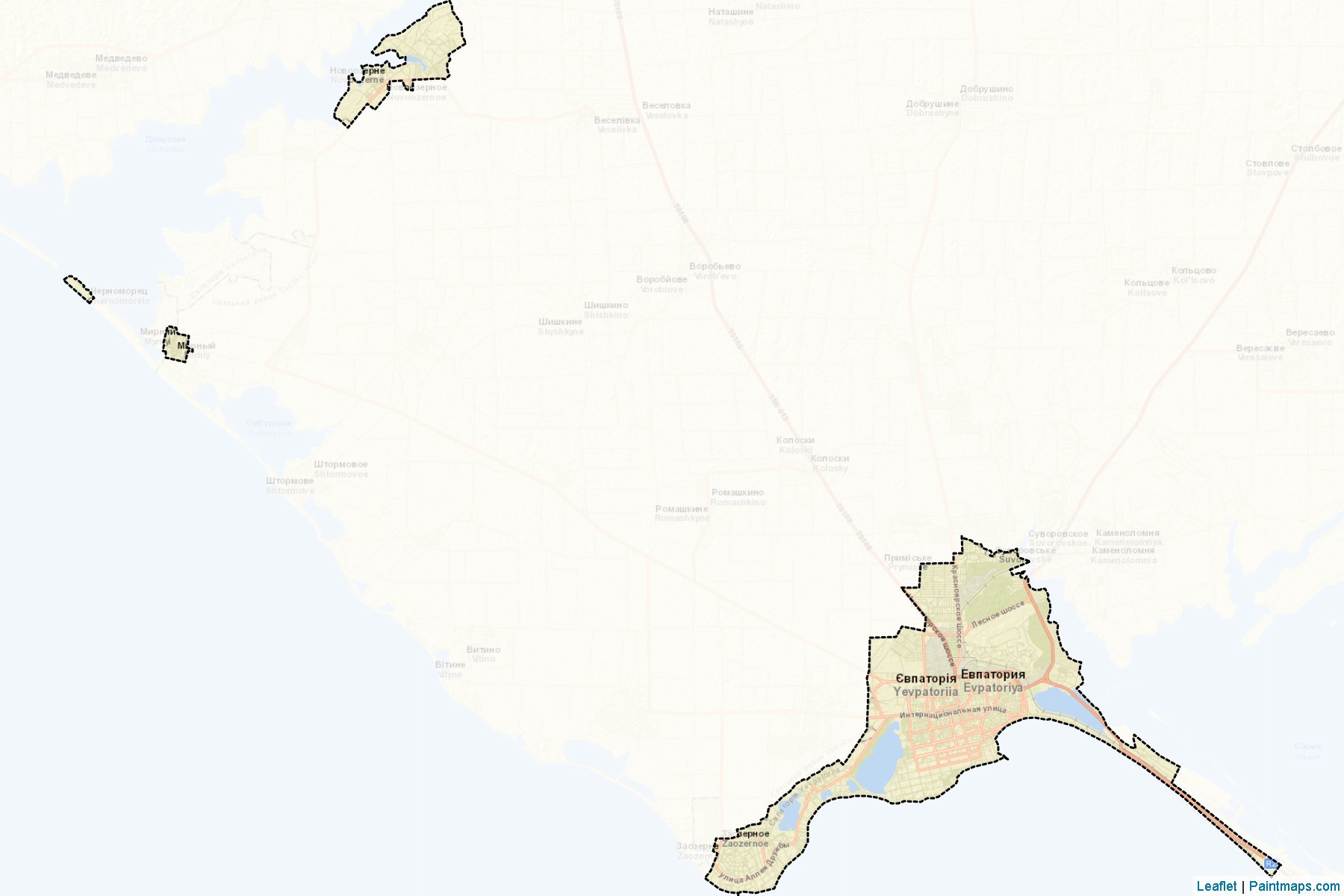 Yevpatoriiska (Crimea) Map Cropping Samples-2