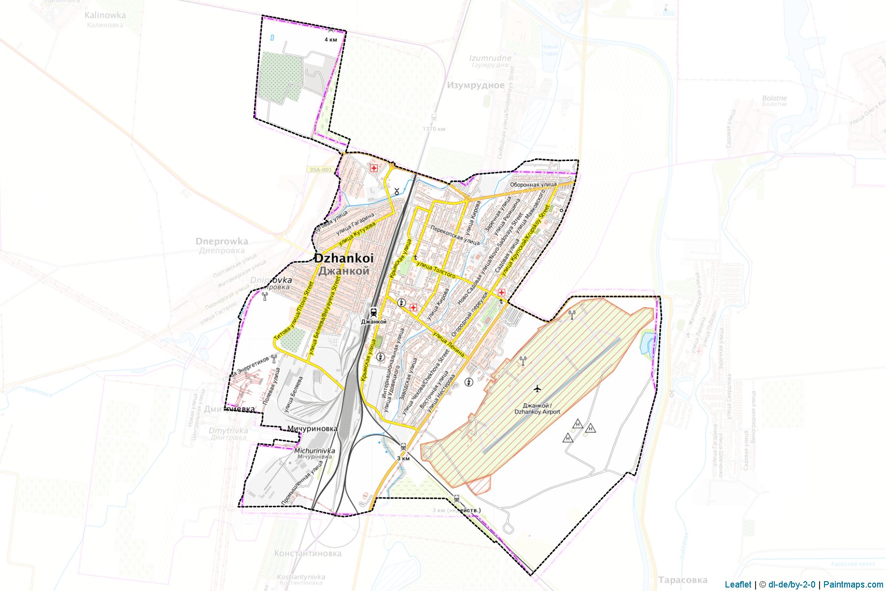 Dzhankoiska (Crimea) Map Cropping Samples-1