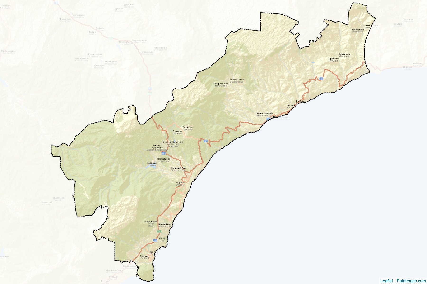 Alushtynska (Crimea) Map Cropping Samples-2