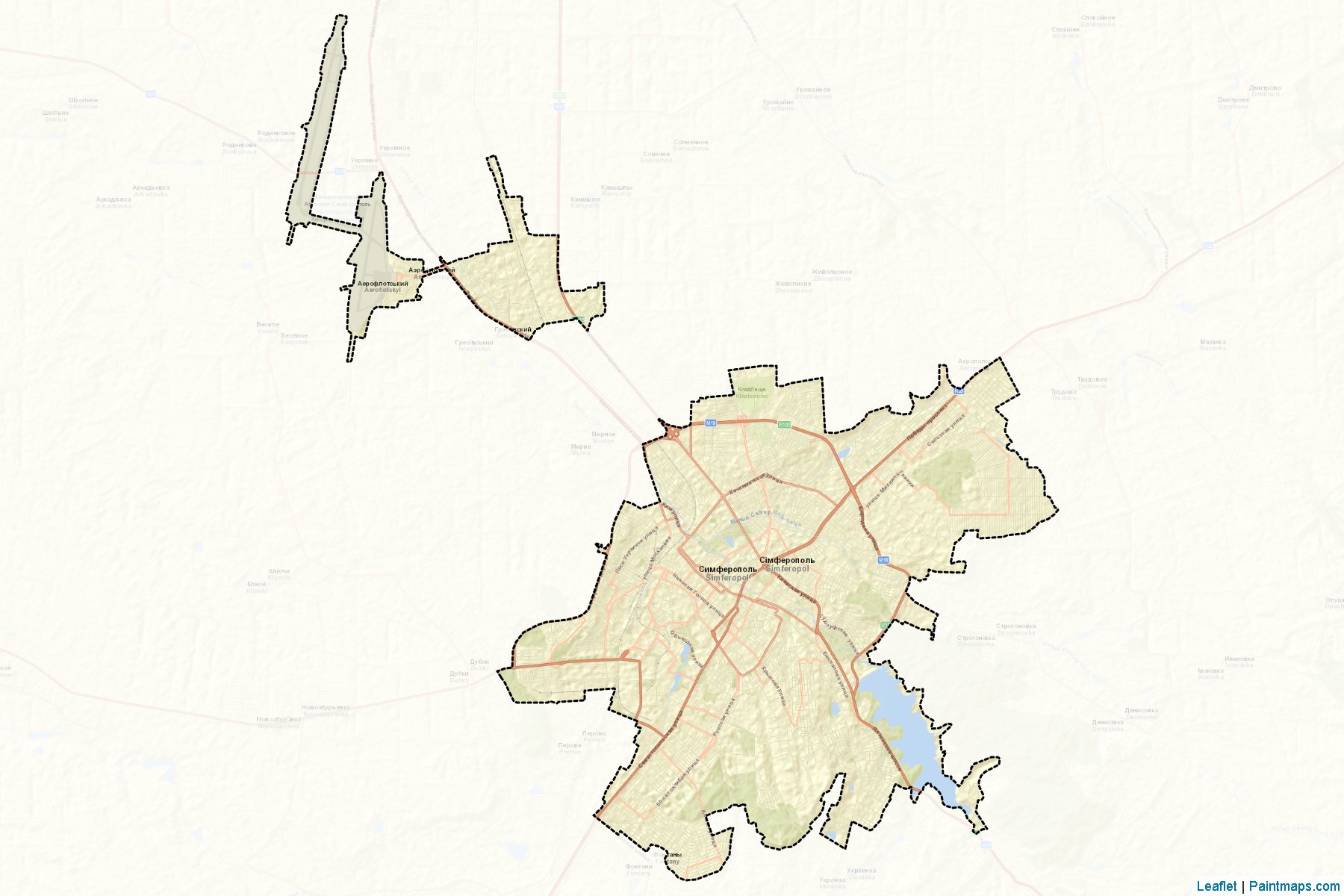 Simferopolska (Crimea) Map Cropping Samples-2