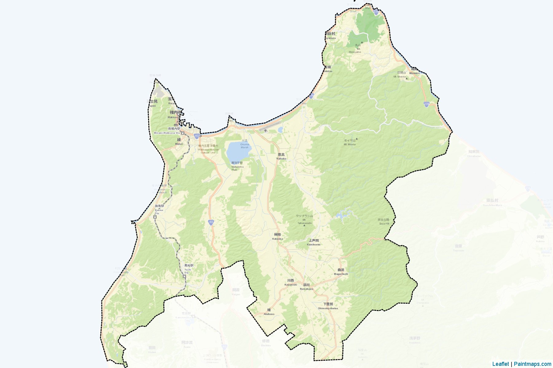 Wakkanai (Hokkaido Prefecture) Map Cropping Samples-2