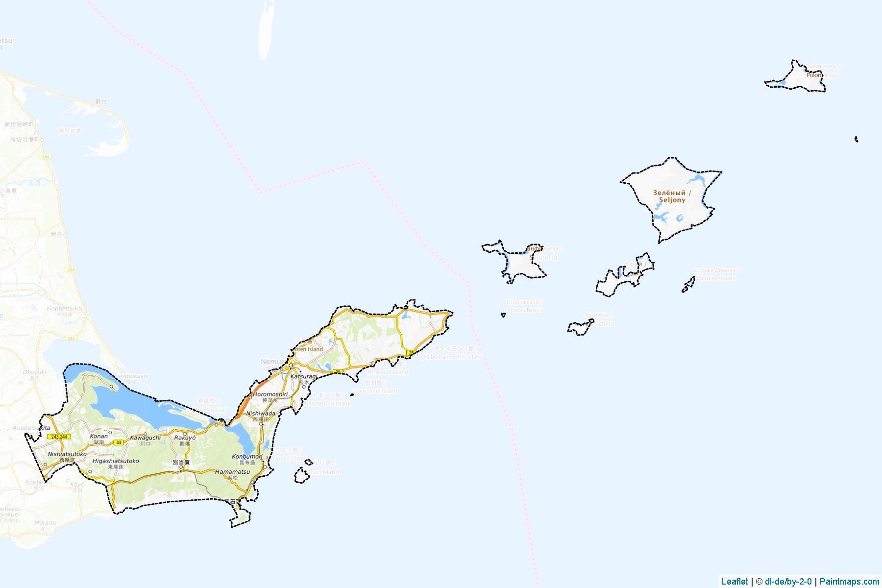 Nemuro (Hokkaido Prefecture) Map Cropping Samples-1