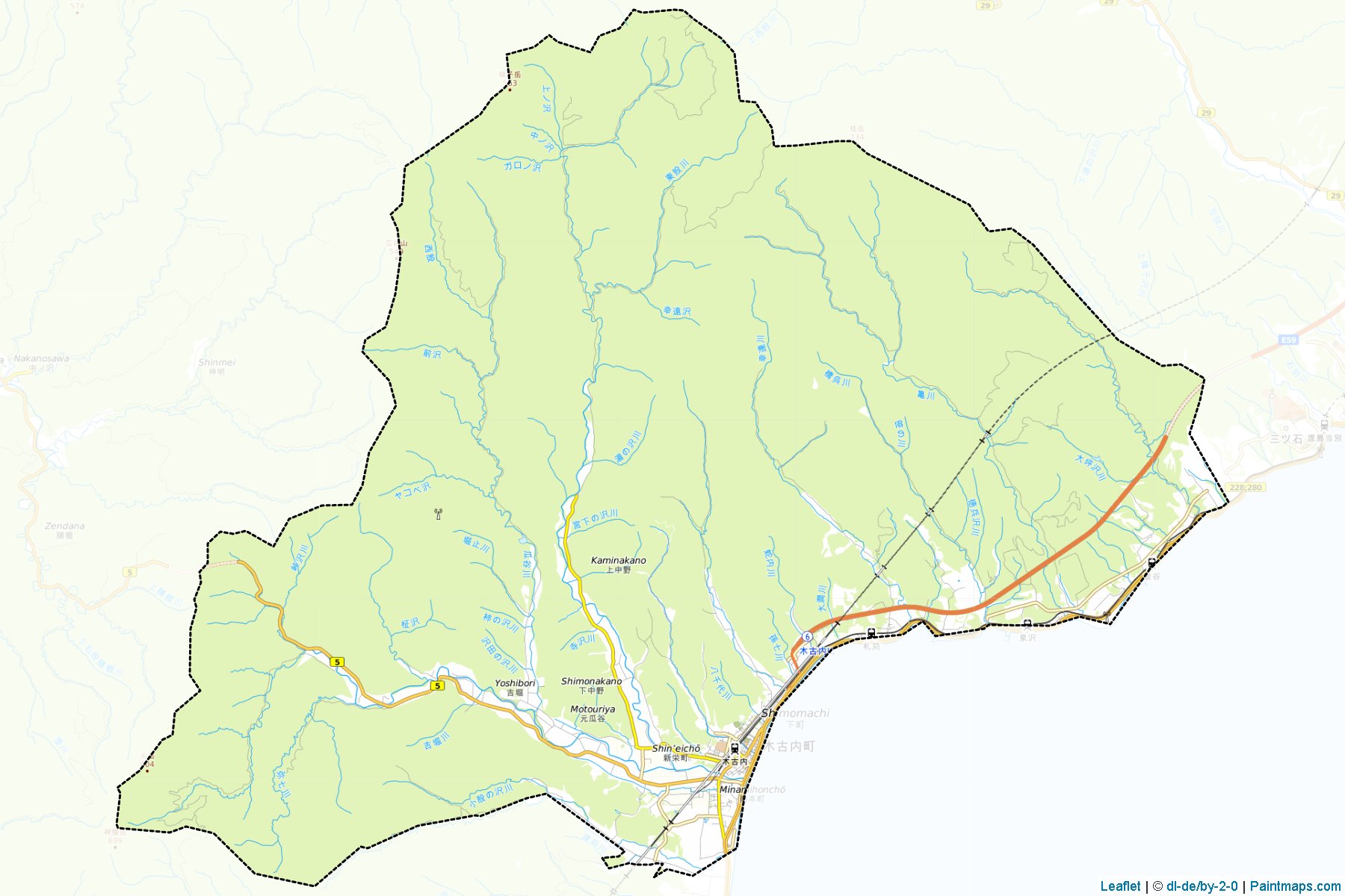 Kikonai (Hokkaido Prefecture) Map Cropping Samples-1