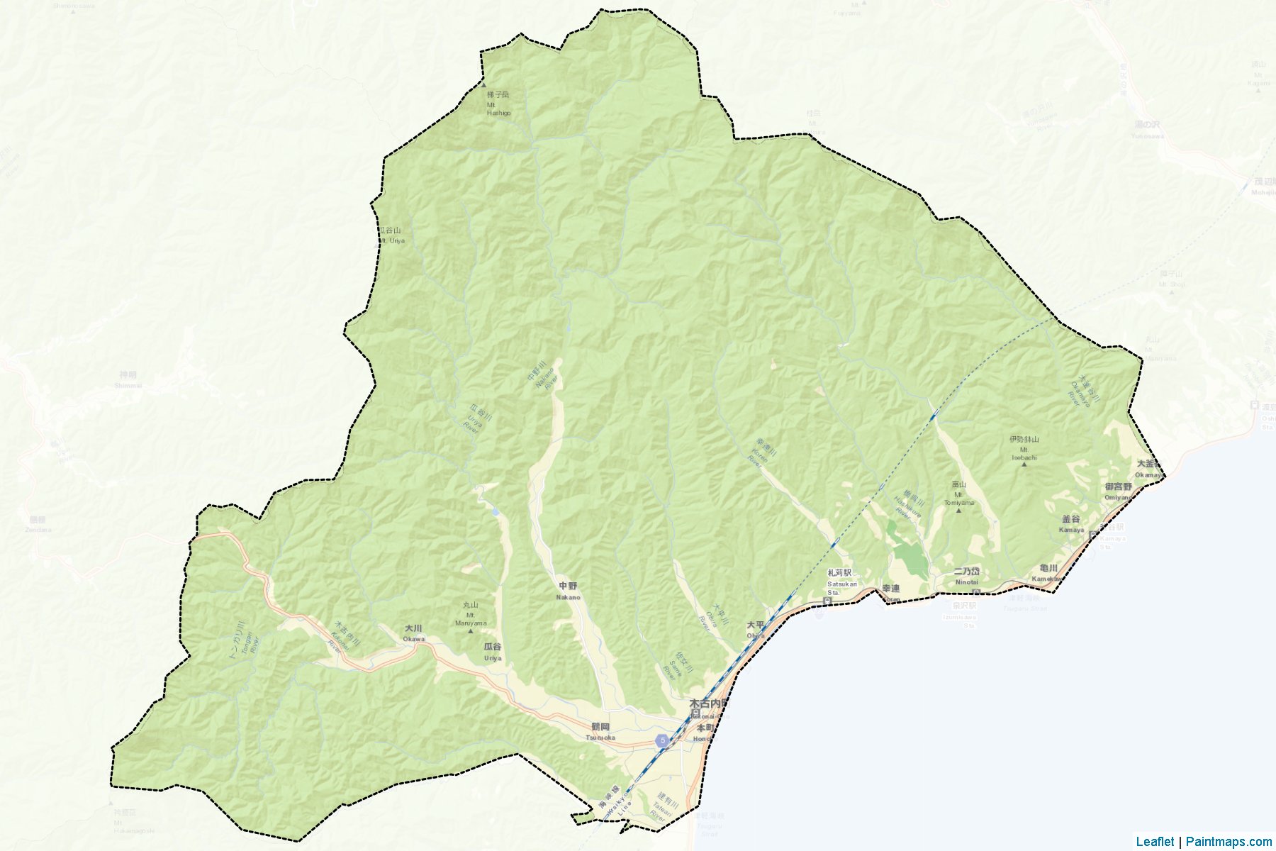 Kikonai (Hokkaido Prefecture) Map Cropping Samples-2