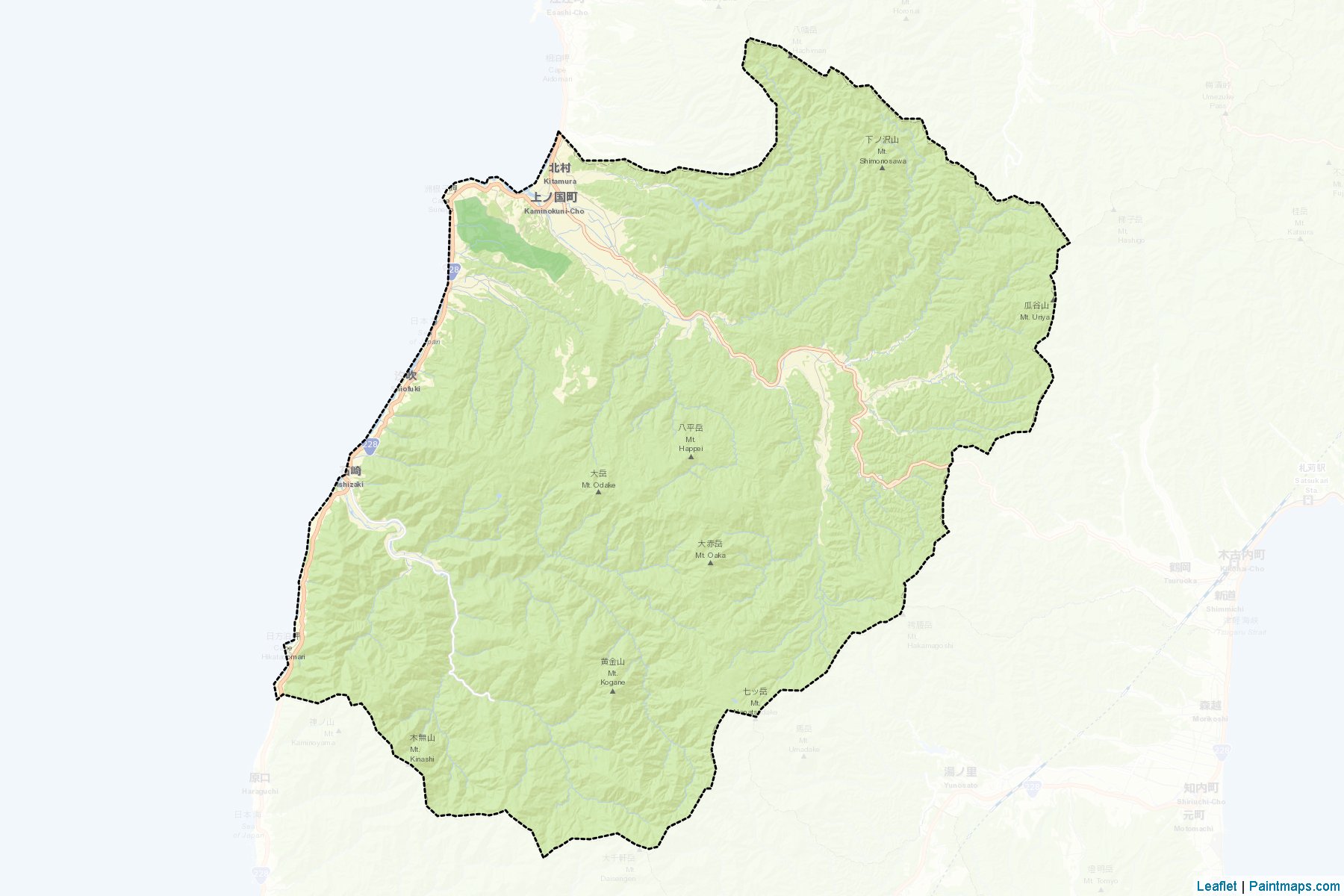 Kaminokuni (Hokkaido Prefecture) Map Cropping Samples-2