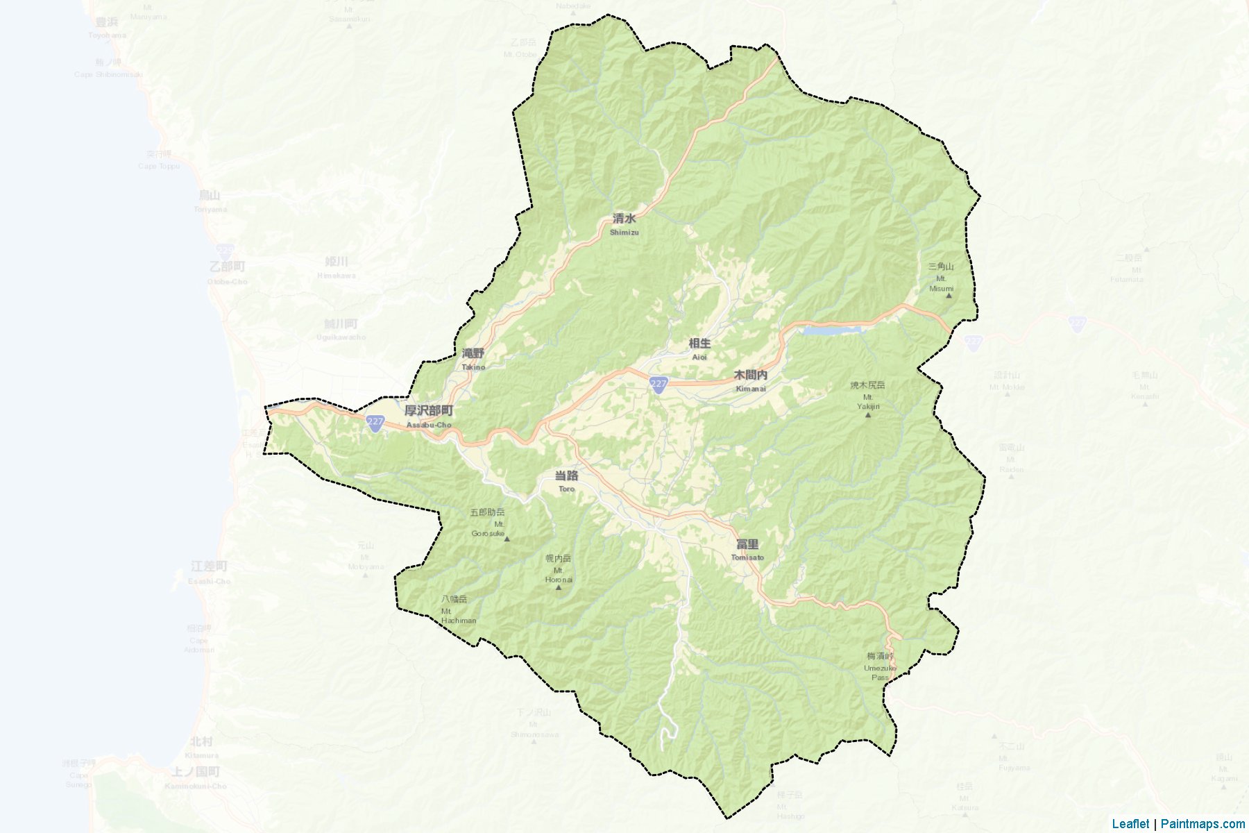 Assabu (Hokkaido Prefecture) Map Cropping Samples-2