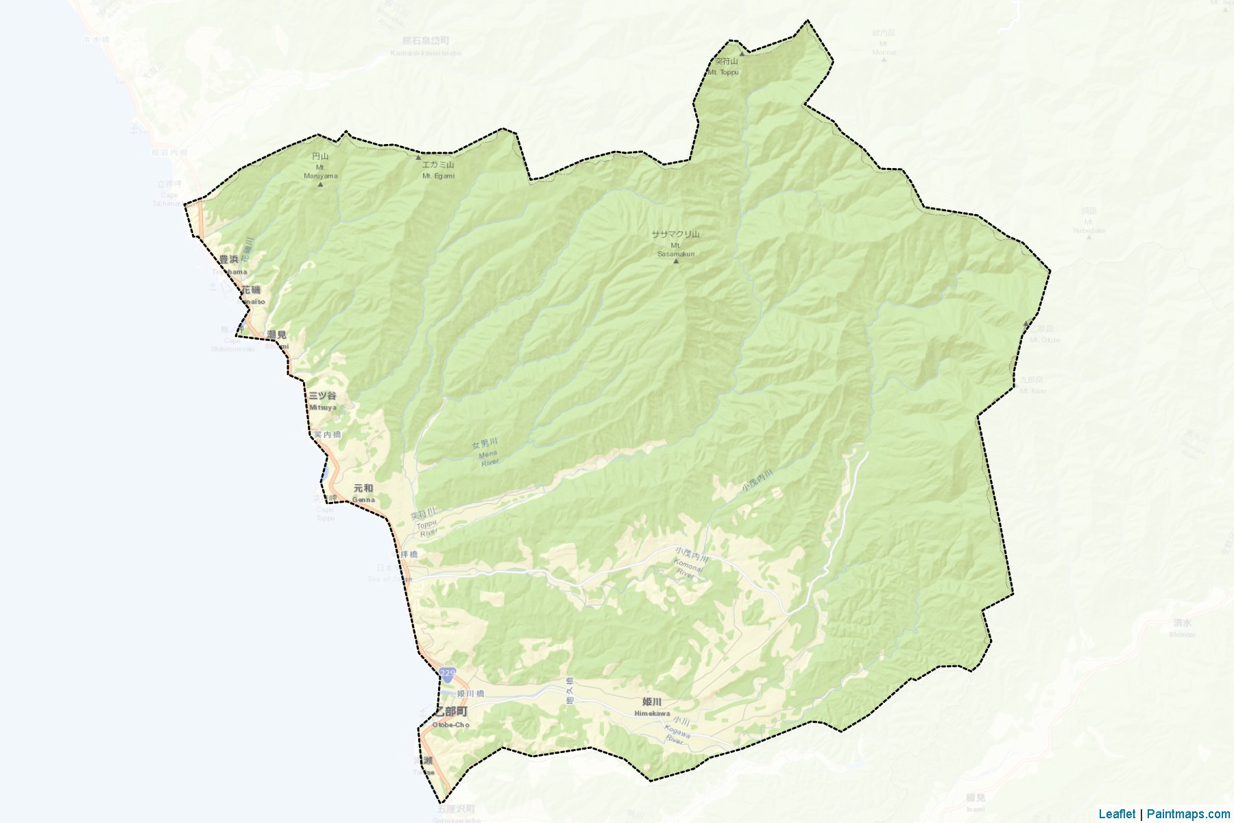 Otobe (Hokkaido Prefecture) Map Cropping Samples-2