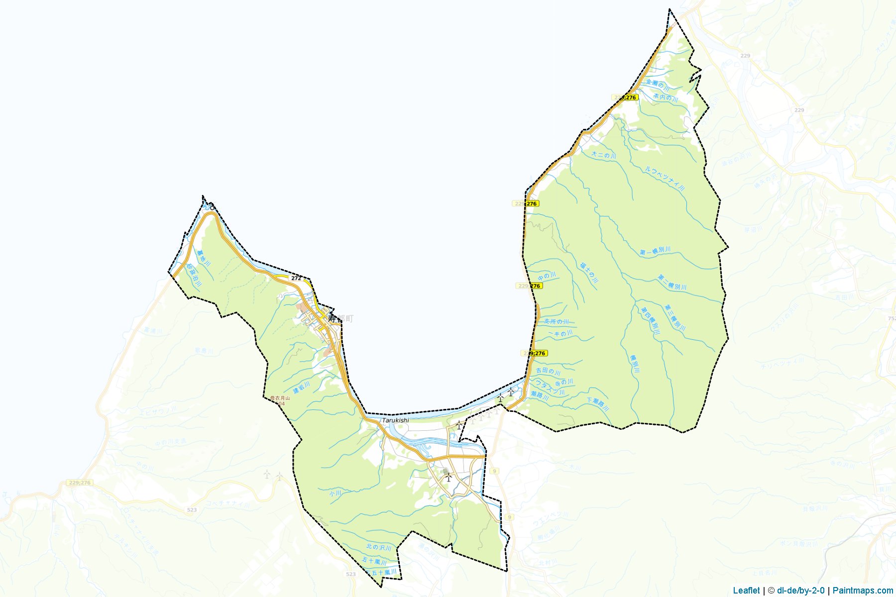 Suttsu (Hokkaido Prefecture) Map Cropping Samples-1