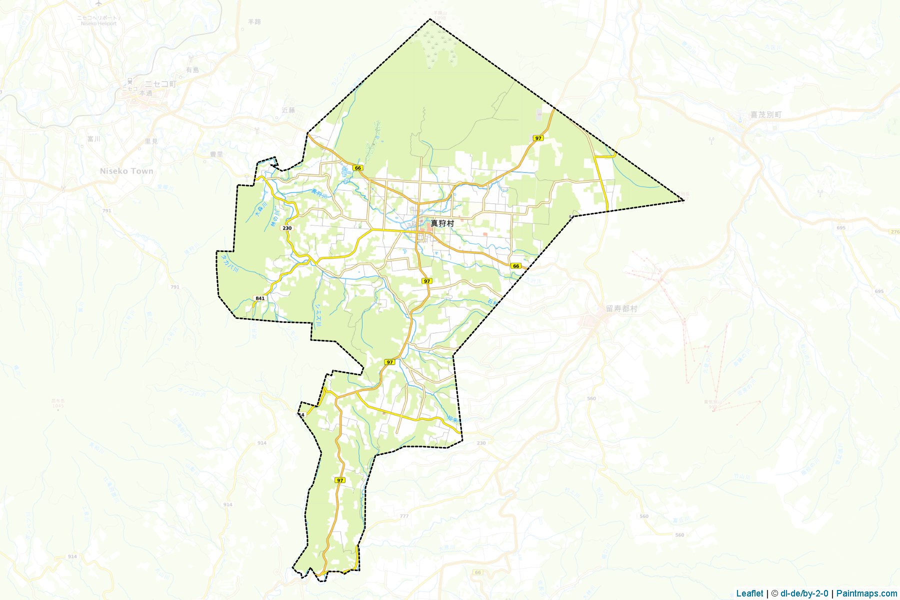 Muestras de recorte de mapas Makkari (Hokkaido)-1