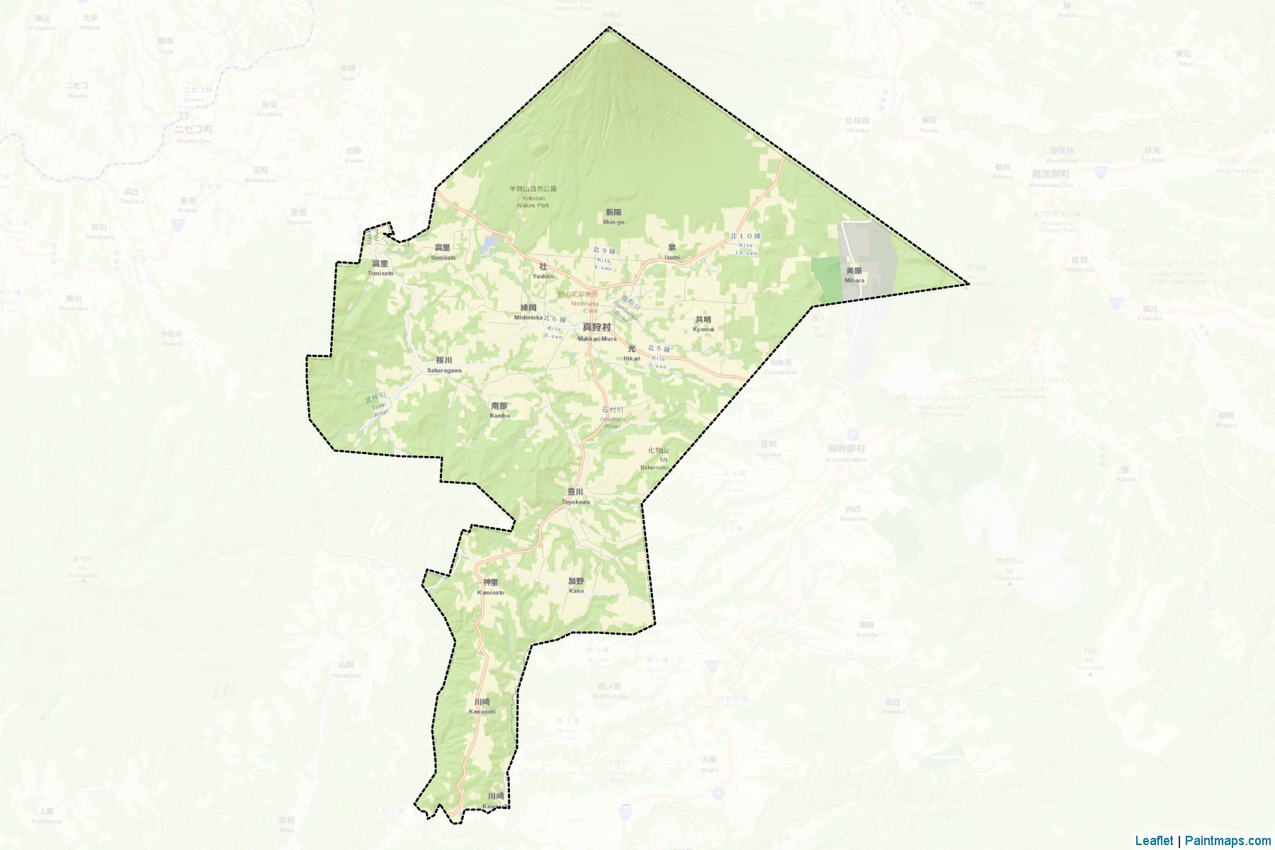 Makkari (Hokkaido Prefecture) Map Cropping Samples-2