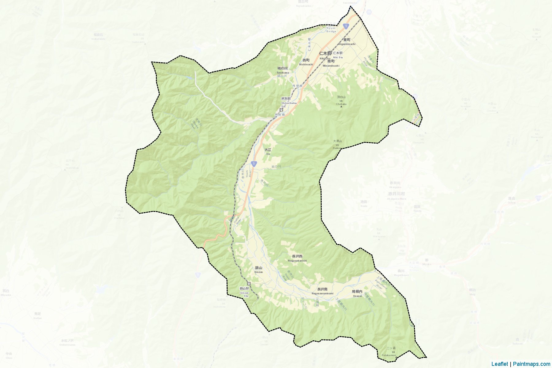 Niki (Hokkaido Prefecture) Map Cropping Samples-2