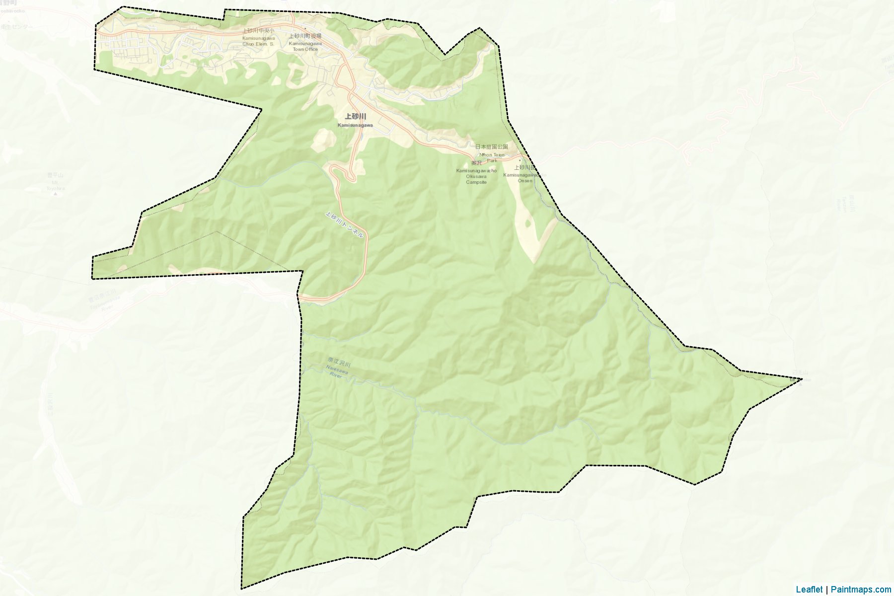 Kamisunagawa (Hokkaido Prefecture) Map Cropping Samples-2