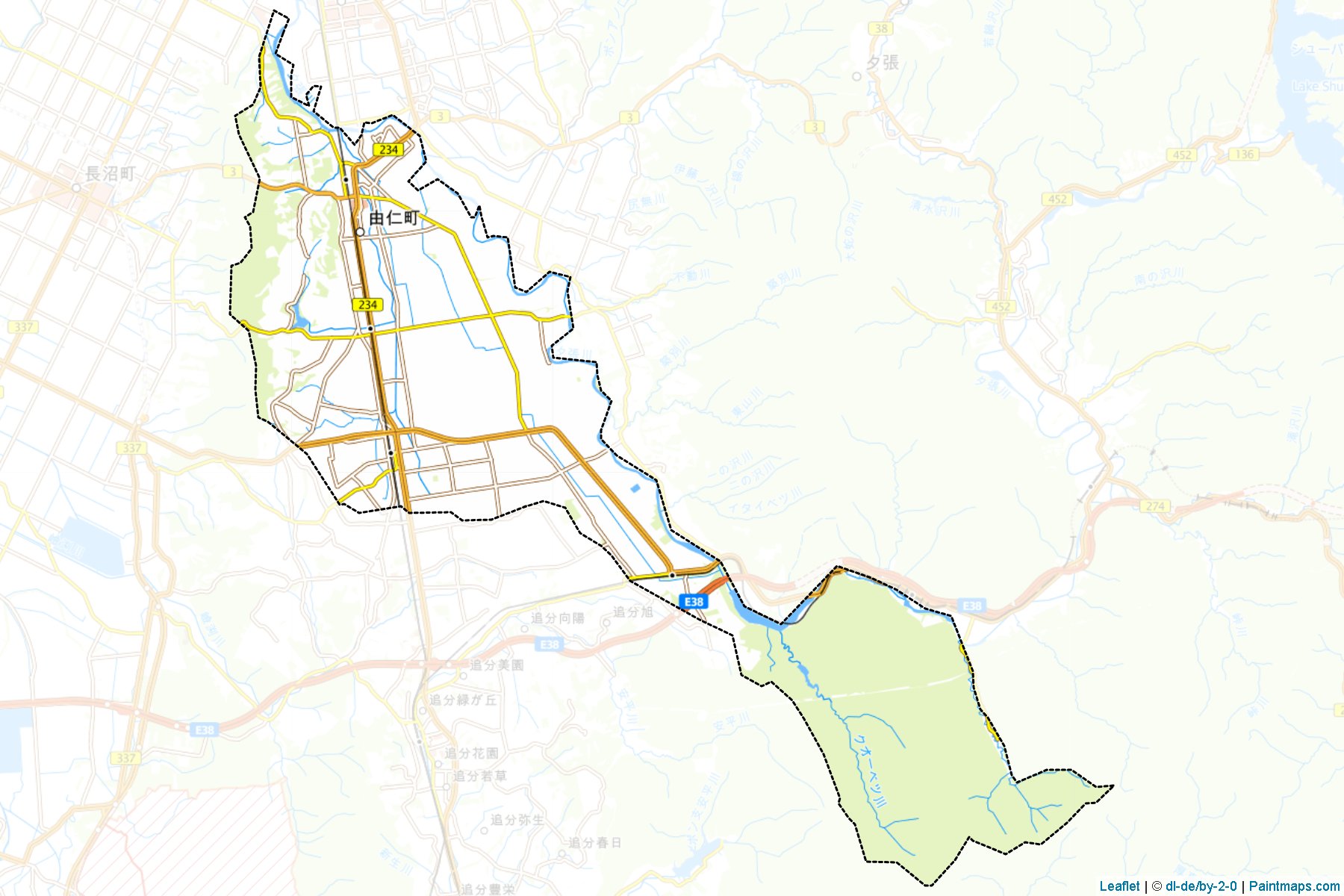 Muestras de recorte de mapas Yuni (Hokkaido)-1