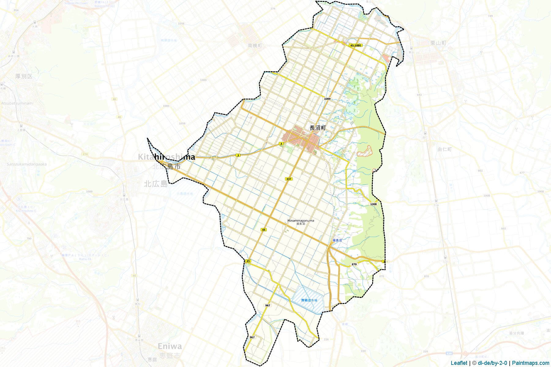 Naganuma (Hokkaido Prefecture) Map Cropping Samples-1