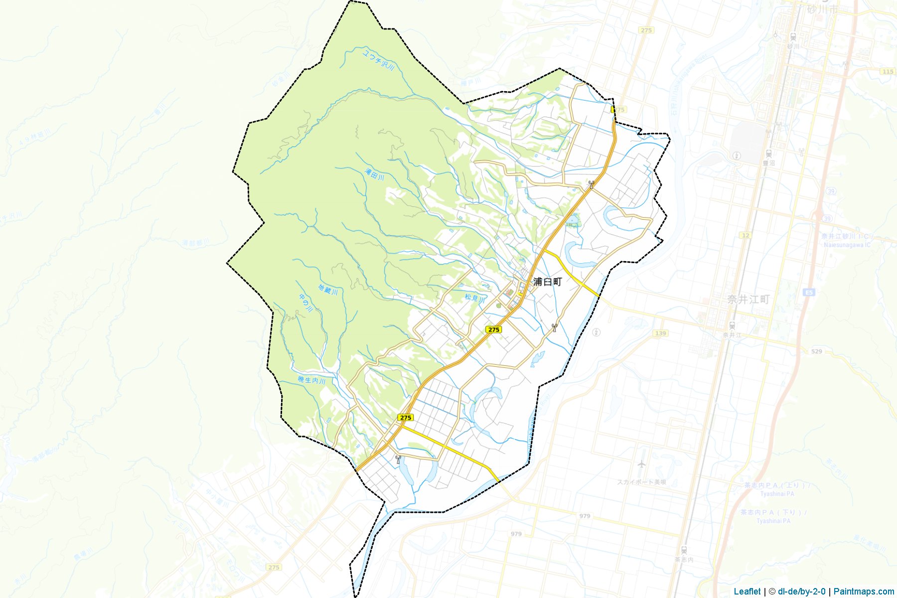 Urausu (Hokkaido Prefecture) Map Cropping Samples-1