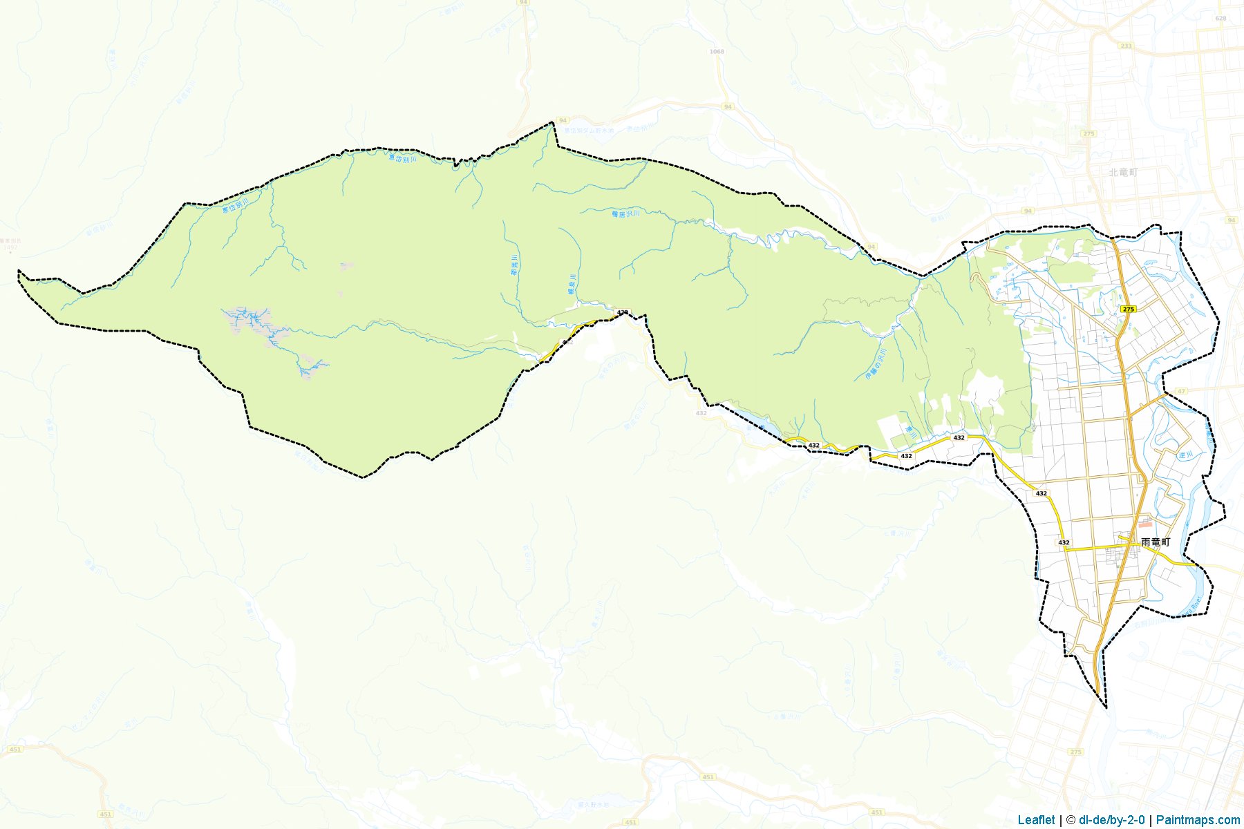 Uryu (Hokkaido Prefecture) Map Cropping Samples-1