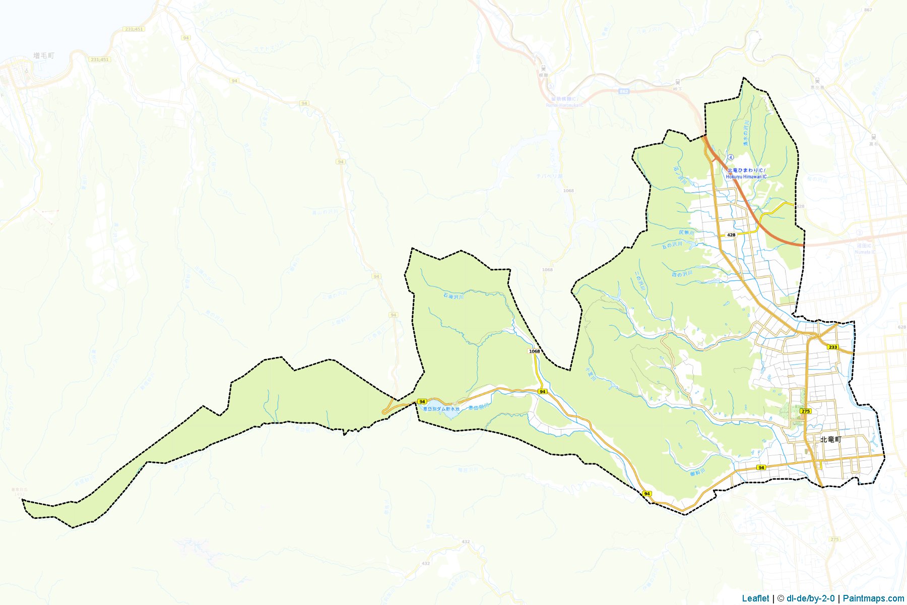 Hokuryu (Hokkaido Prefecture) Map Cropping Samples-1