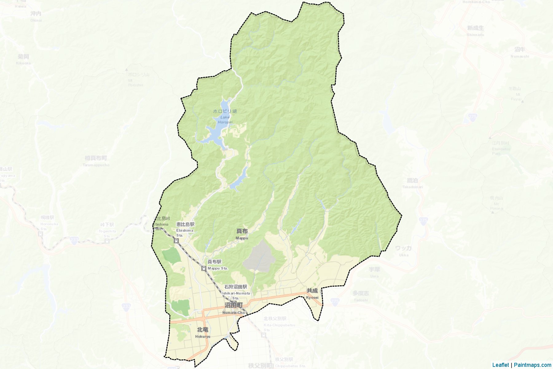 Numata (Hokkaido Prefecture) Map Cropping Samples-2