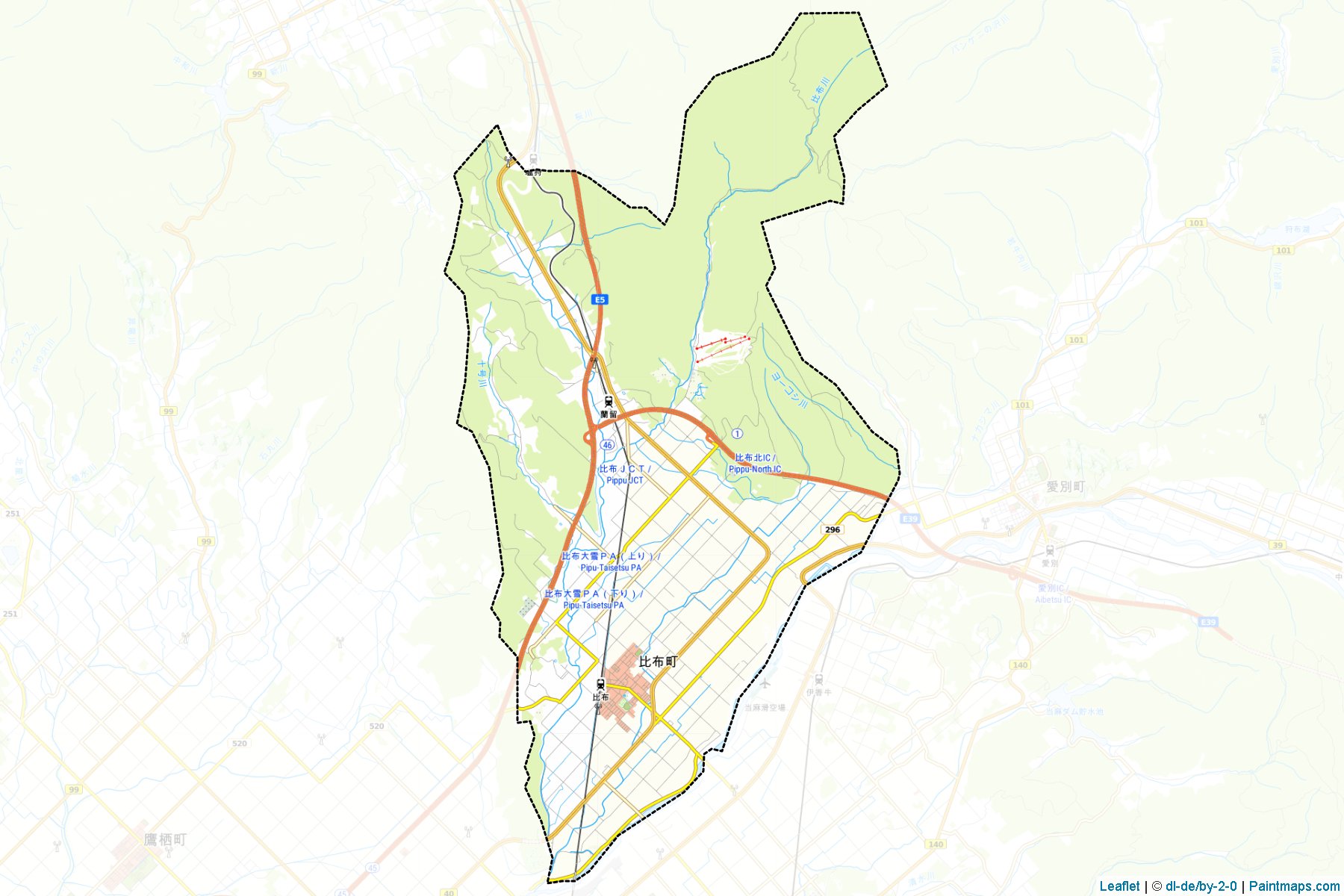 Pippu (Hokkaido Prefecture) Map Cropping Samples-1