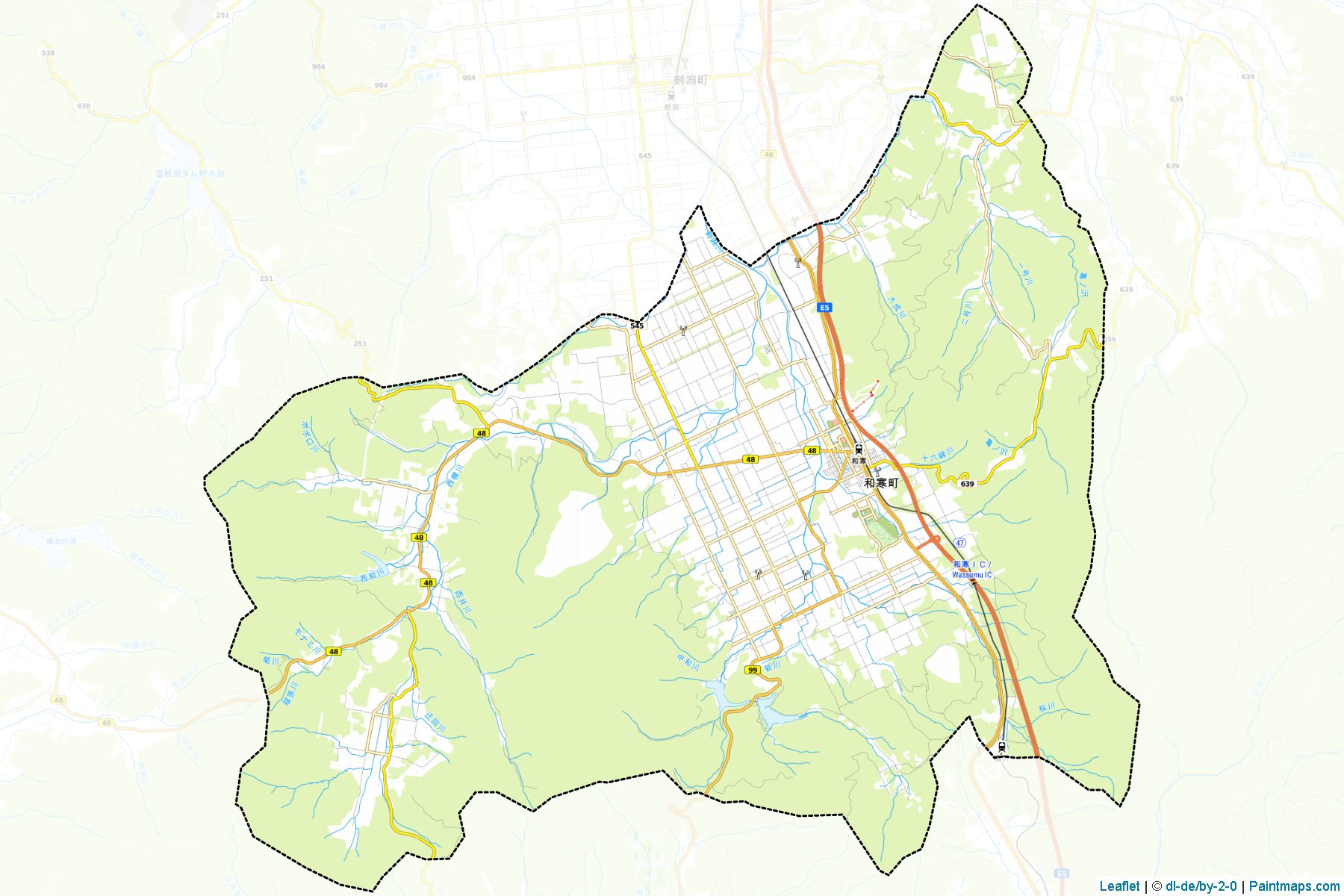 Muestras de recorte de mapas Wassamu (Hokkaido)-1